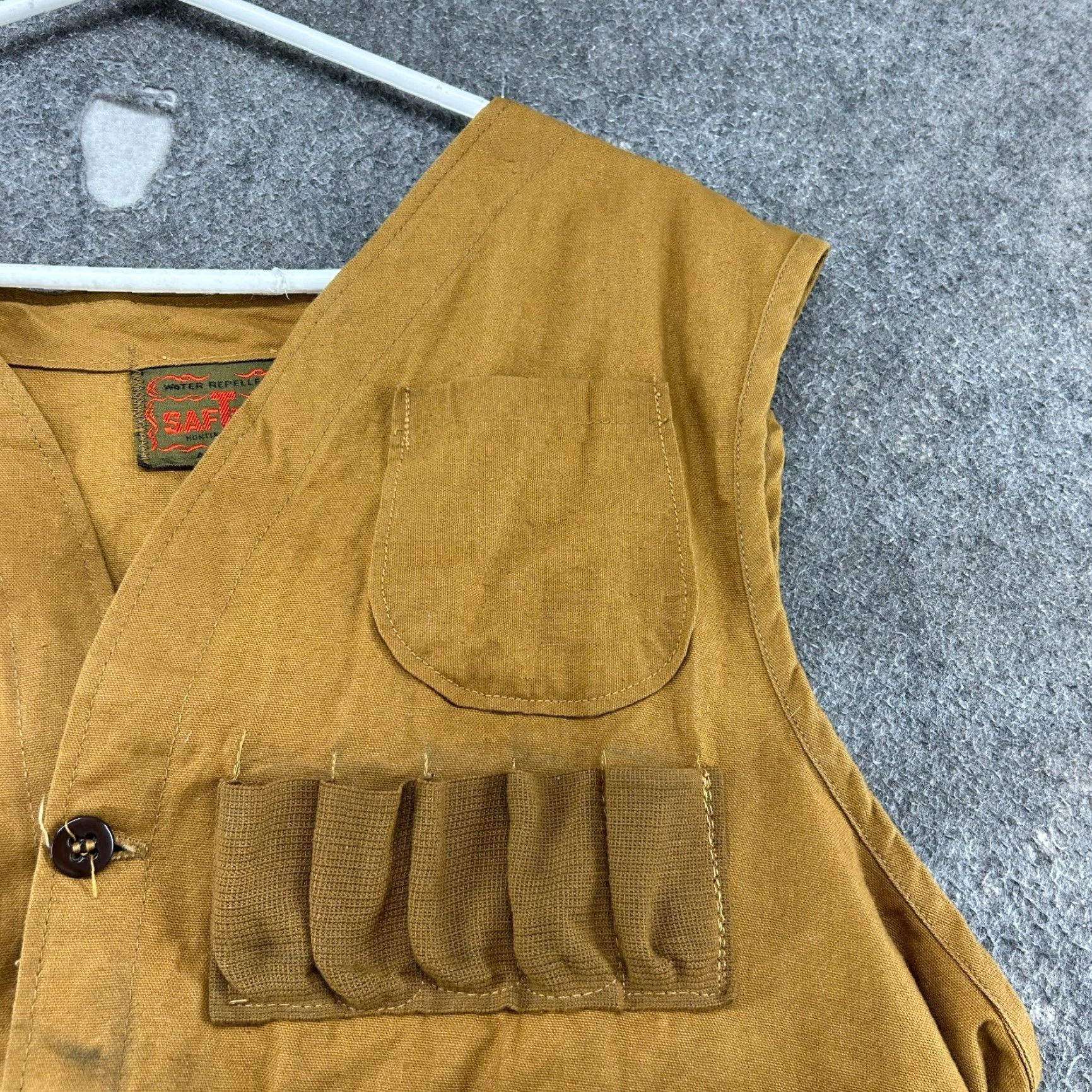 SafTbak VINTAGE SafTbak Vest Mens XL Brown Canvas Cotton 80s 90s Hunting Workwear Bomber Style Lined Shirt? Size US XL / EU 56 / 4 - 3 Thumbnail