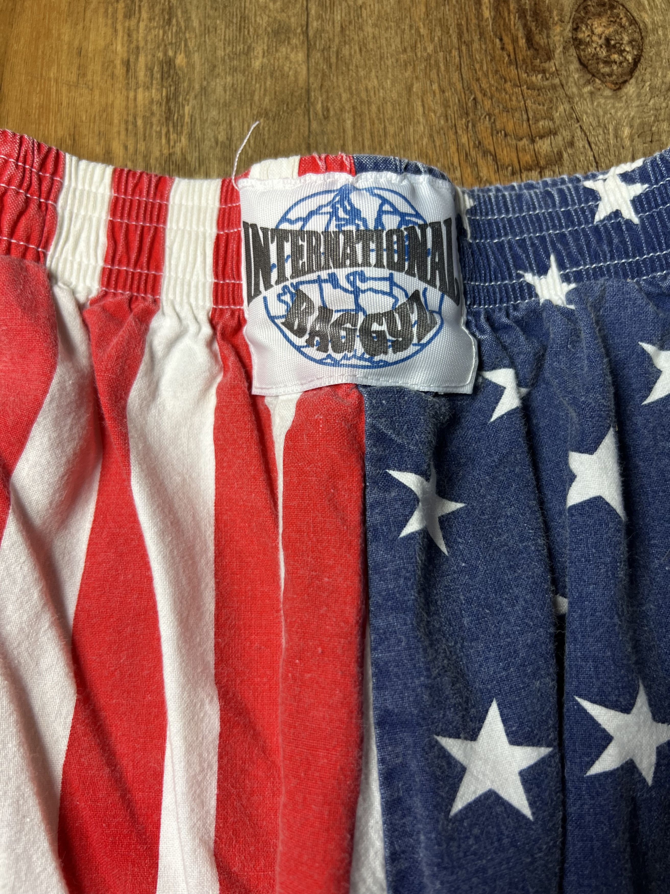 Vintage Vintage 80's International Baggyz American Flag Pants Size 22" - 3 Thumbnail