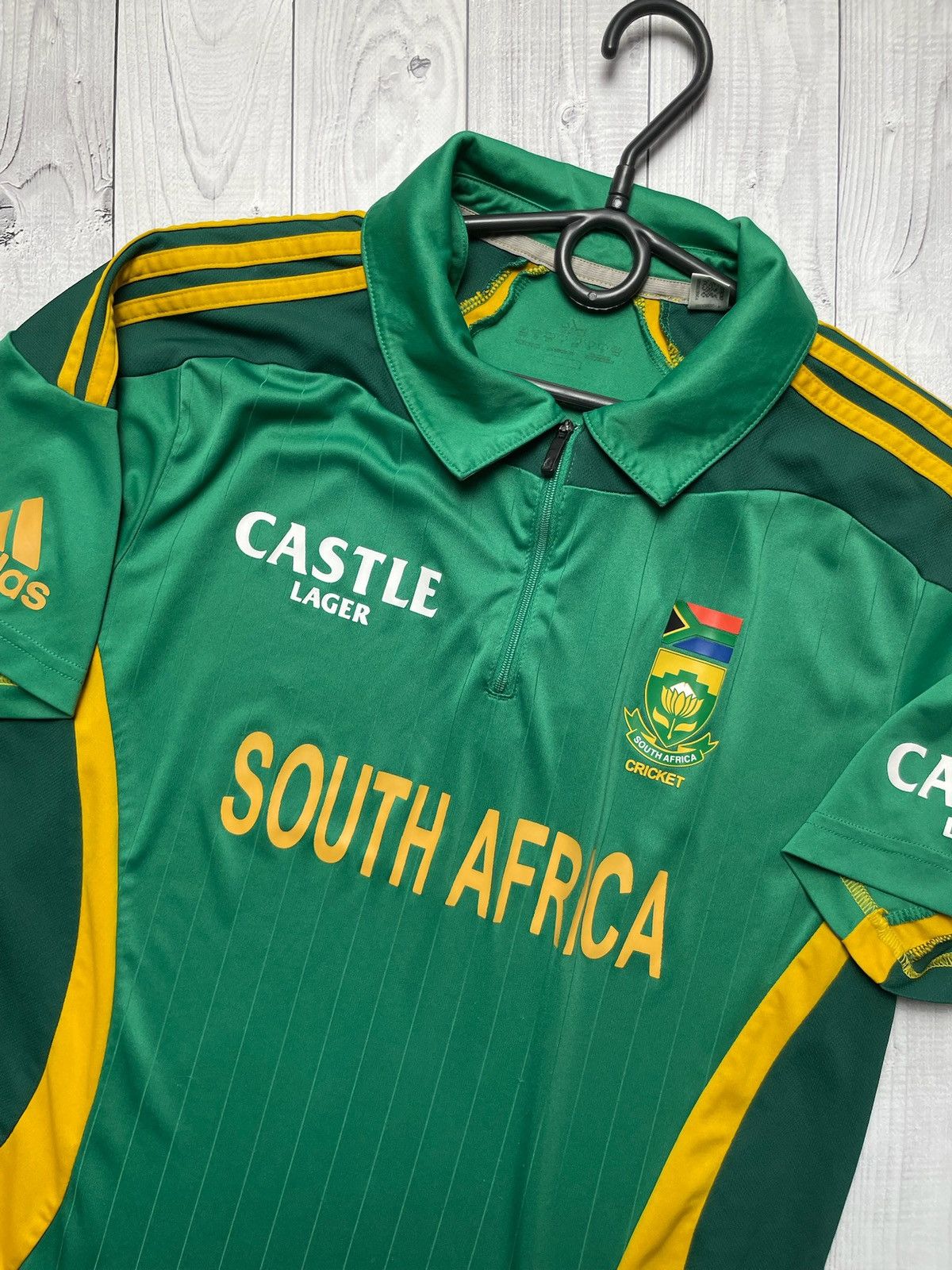 Adidas × Vintage Vintage adidas South Africa Cricket green jersey rare Size US M / EU 48-50 / 2 - 2 Thumbnail
