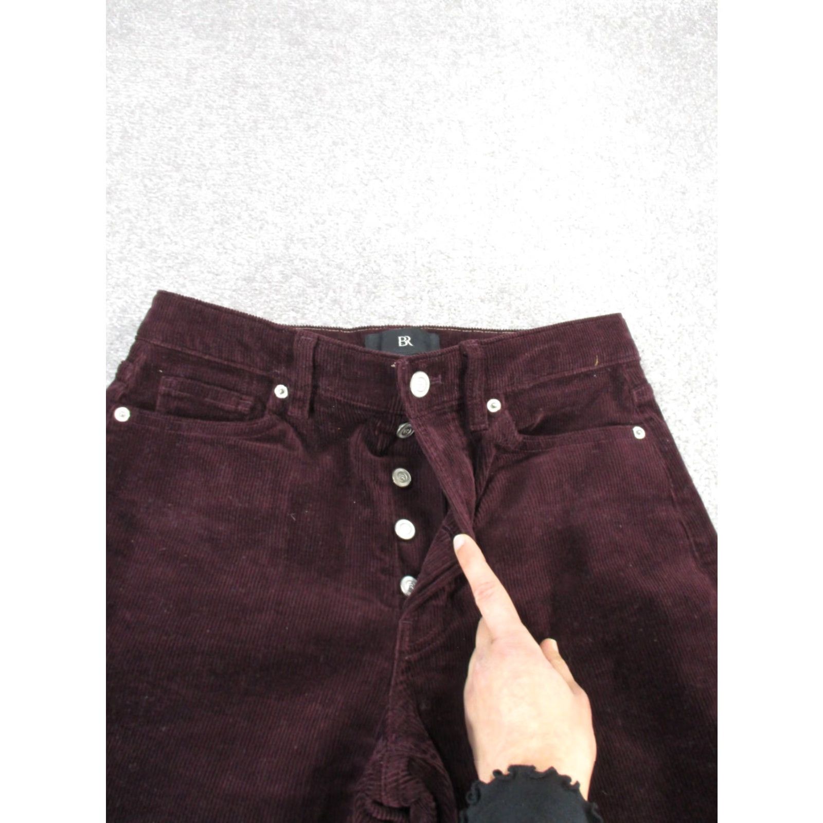 Banana Republic VINTAGE Banana Republic Pants Womens 26 Corduroy Slim Fit Button Fly Red Chino Skinny 90s Womens Size 26" / US 2 / IT 38 - 3 Thumbnail