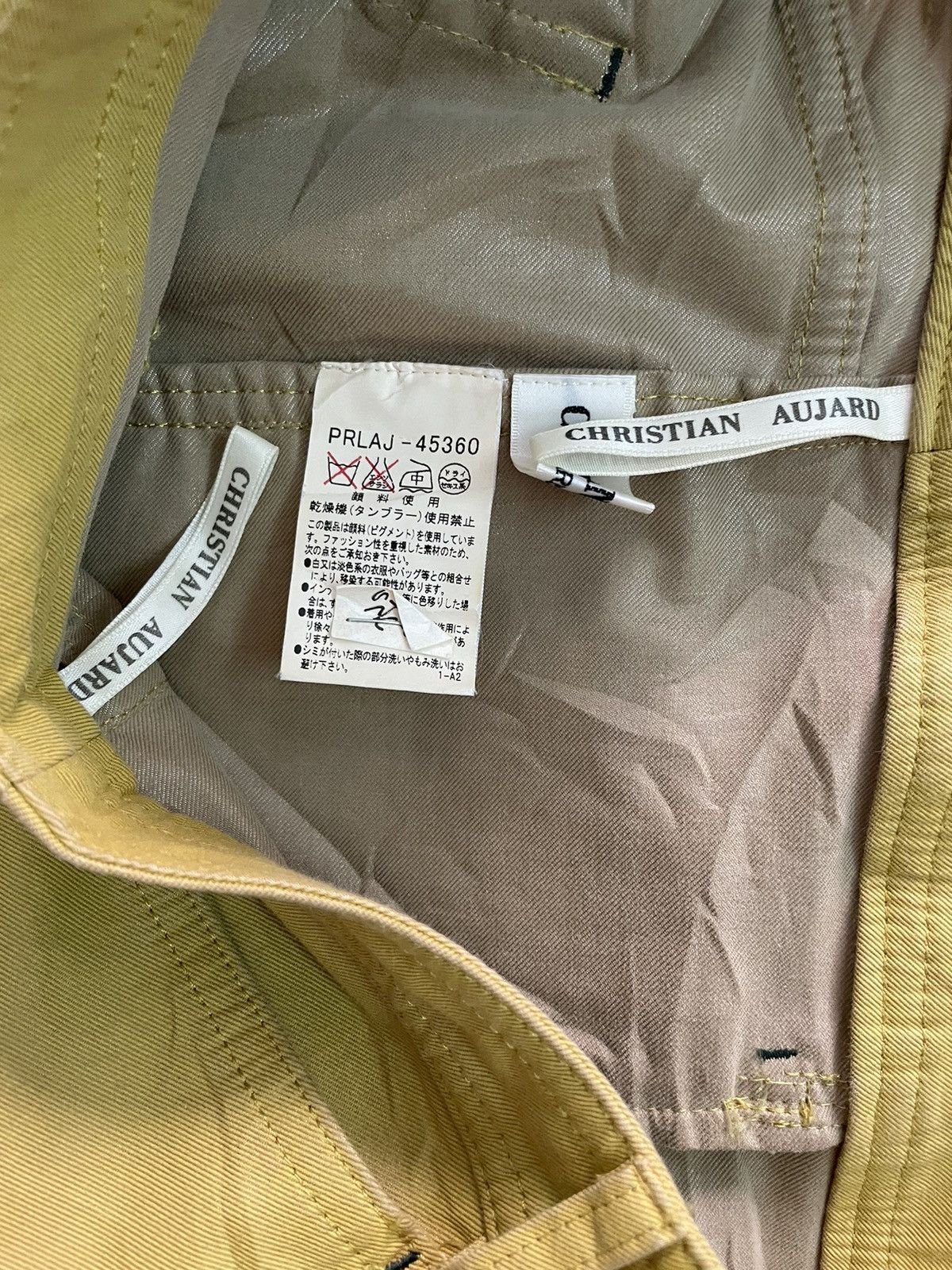 Designer × Japanese Brand Retro Christian Aujard Glossy mustard cargo wax pants Size 29" - 10 Thumbnail