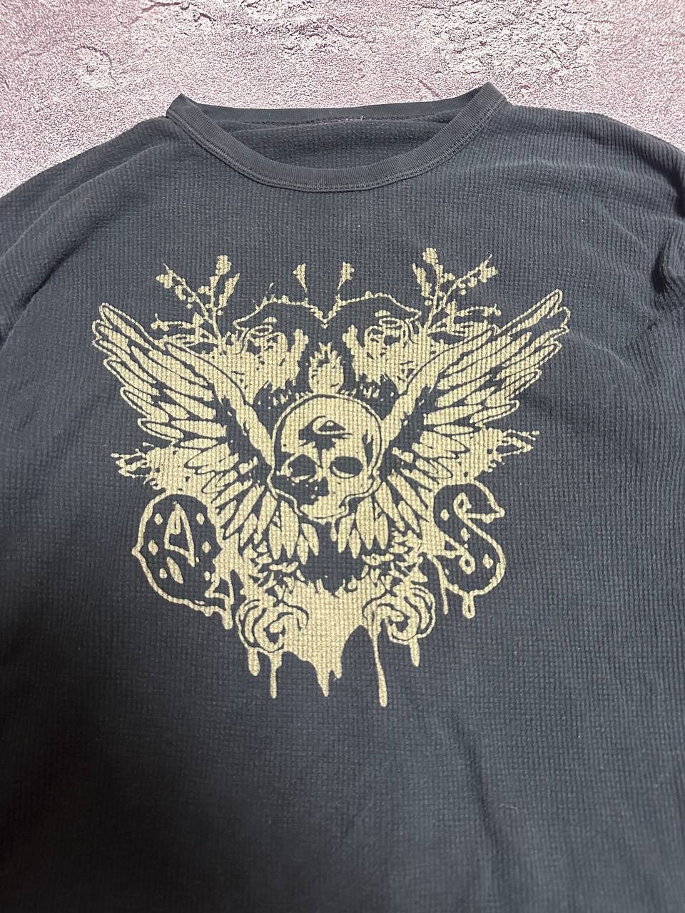 Affliction × Vintage Old Navy Skull Thermal Cyber Y2K Style Long Sleeve Size US M / EU 48-50 / 2 - 5 Thumbnail