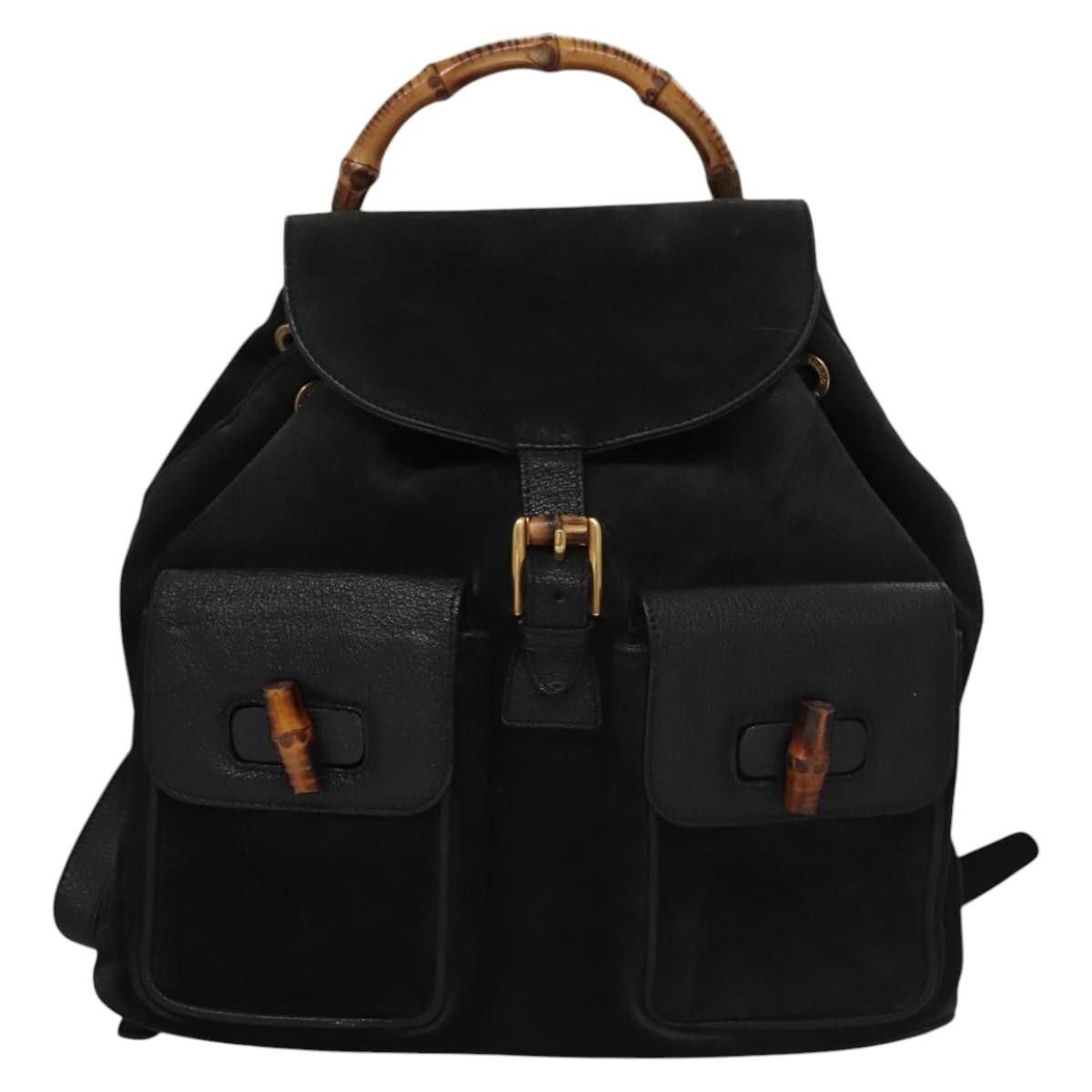 Gucci Gucci Vintage Bamboo Suede and Leather Size ONE SIZE - 1 Thumbnail