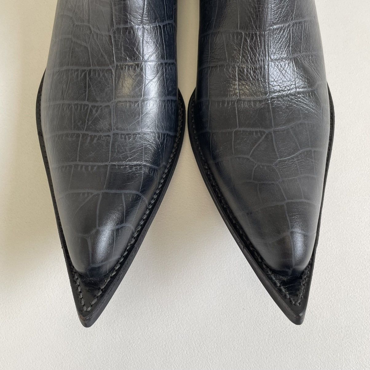 Comme des Garcons S/S 15 Extended Pointy Leather Boots Size US 8 / EU 41 - 8 Thumbnail