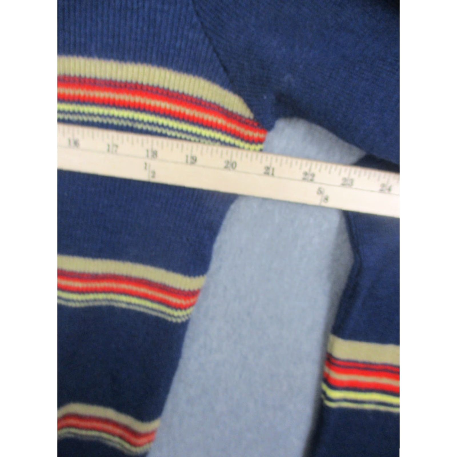 Vintage VINTAGE The Rogue Sweater Mens Large Blue Stripe Wool Acrylic Pullover Italy Size US L / EU 52-54 / 3 - 4 Thumbnail