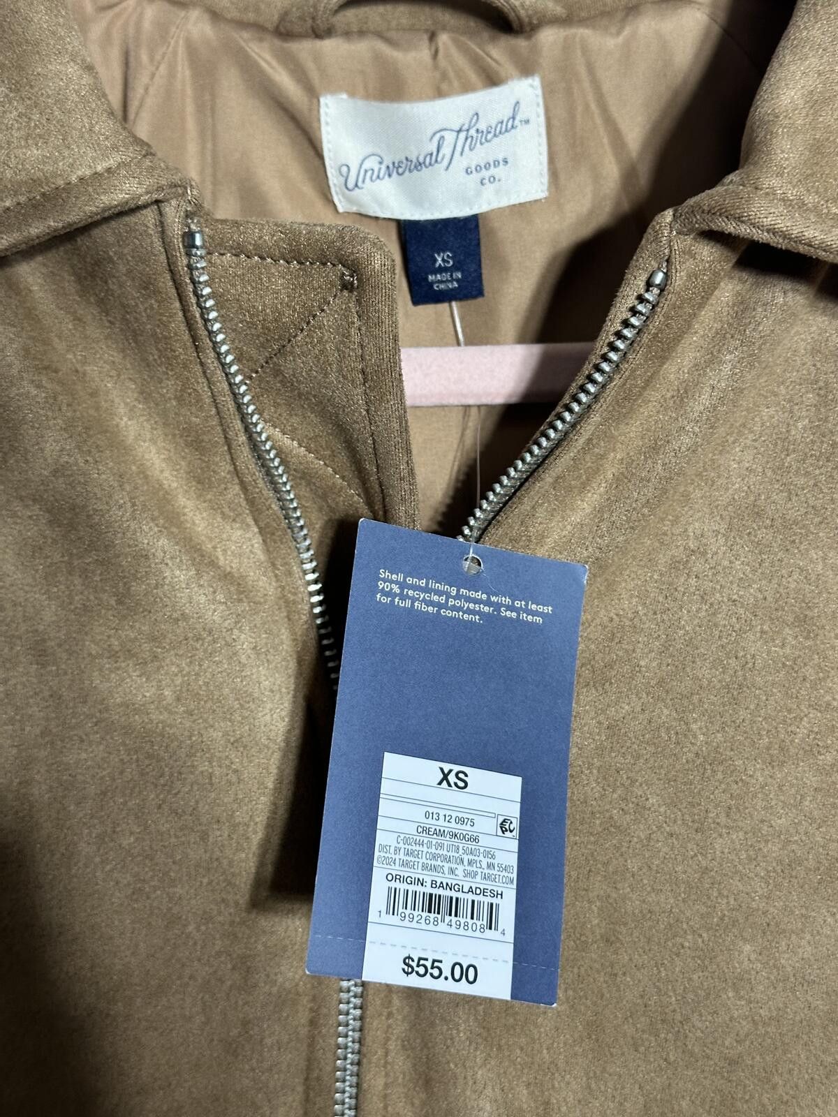Other Universal Thread Women's Tan Faux Suede Jacket XS Size XS / US 0-2 / IT 36-38 - 3 Thumbnail