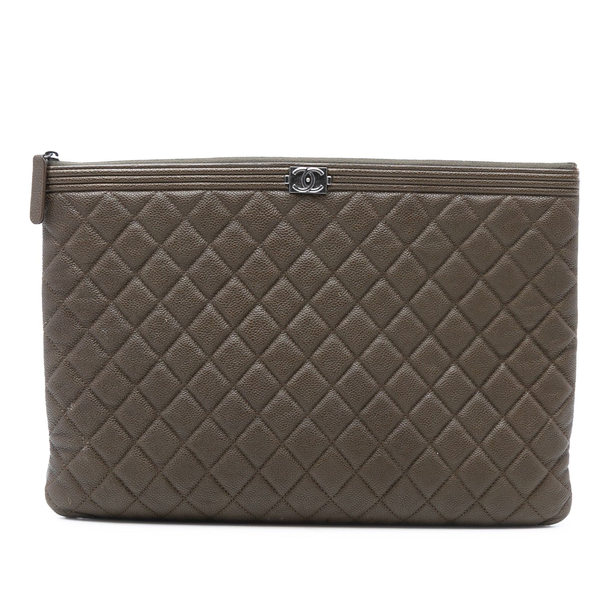 Chanel Large Quilted Caviar Boy O Case Clutch Size ONE SIZE - 1 Thumbnail