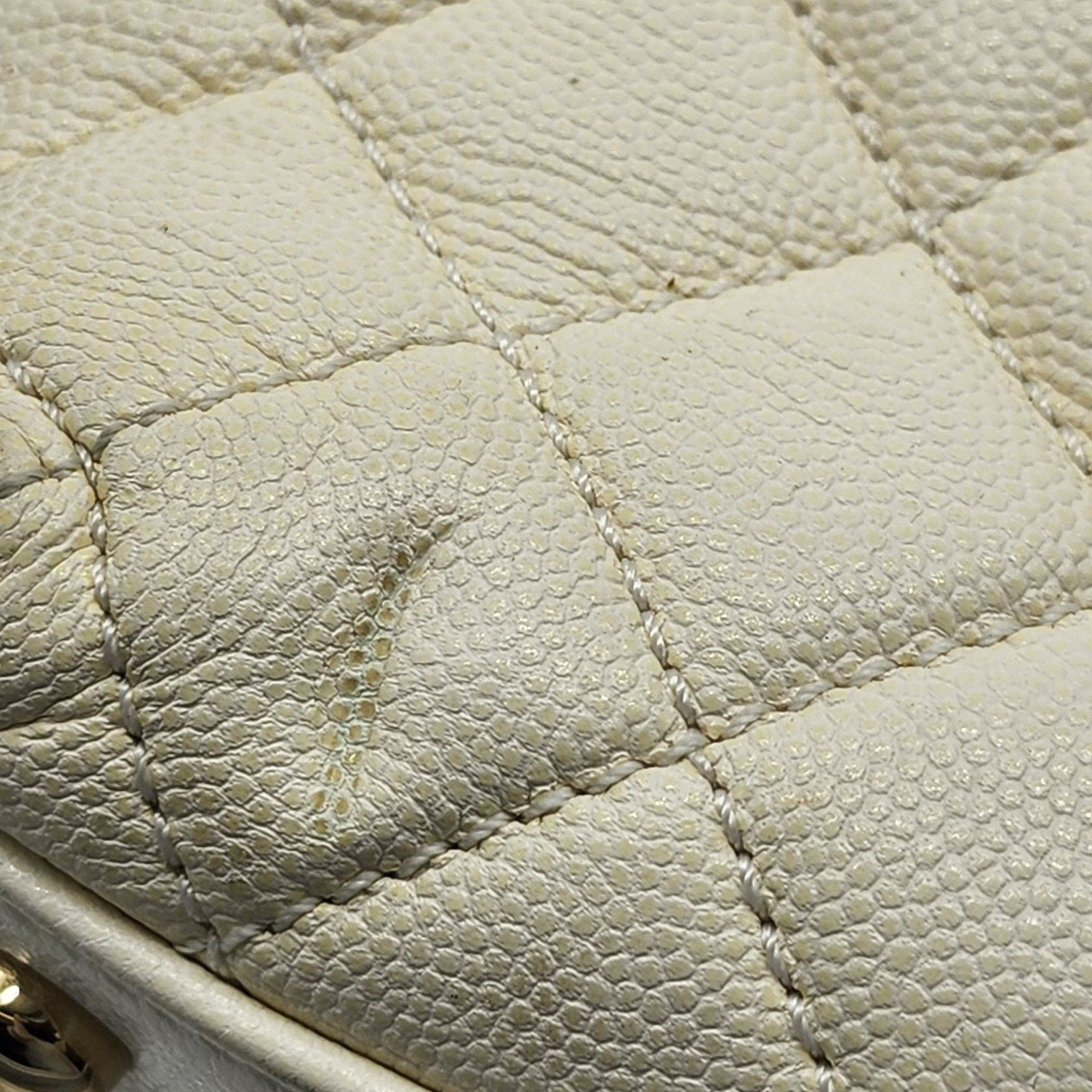 Chanel Coco Top Handle Leather Flap Shoulder Bag White - Preowned Size ONE SIZE - 14 Thumbnail