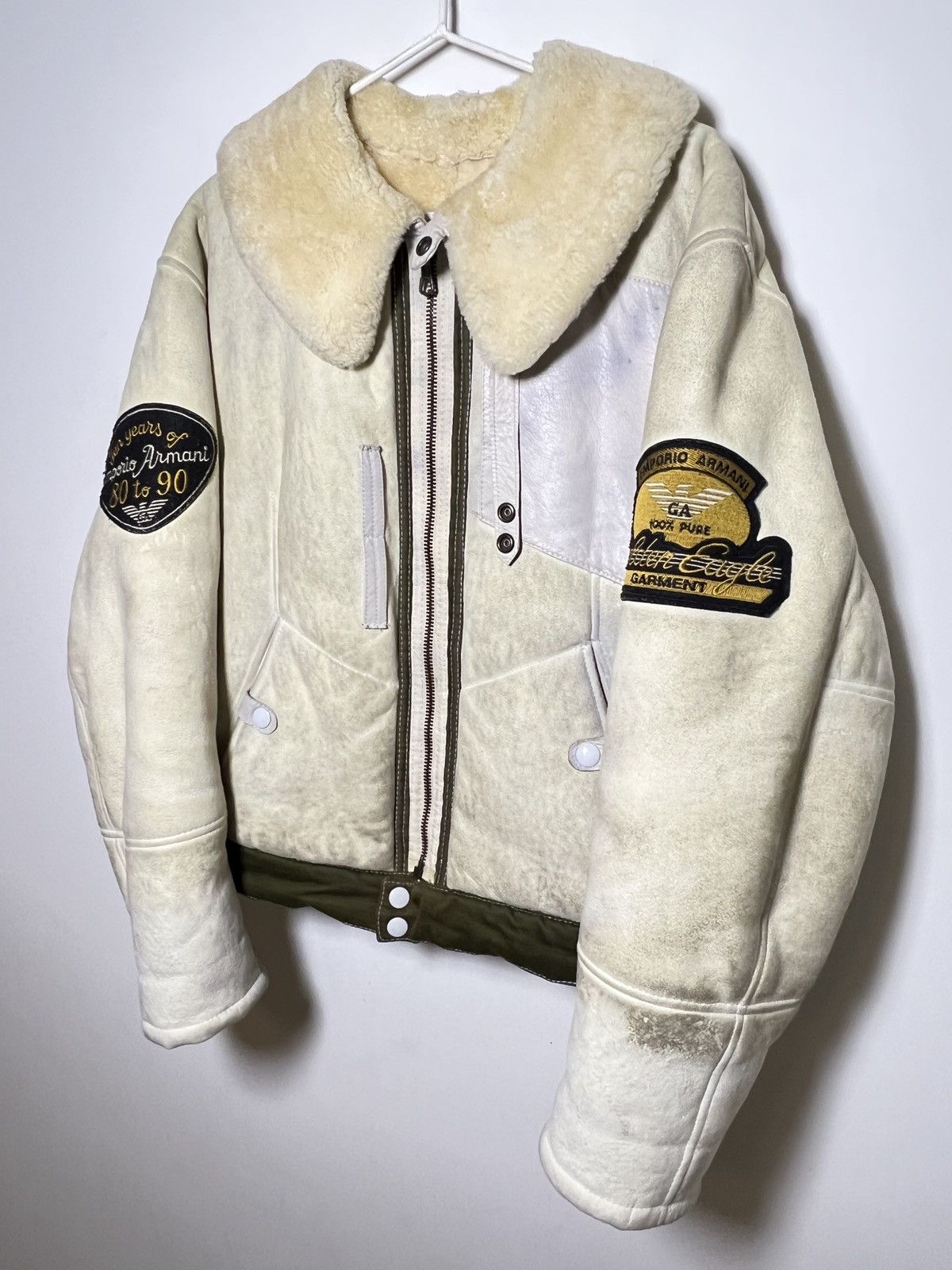 Giorgio Armani Emporio Armani shearling aviator jacket archive vintage Size US M / EU 48-50 / 2 - 4 Thumbnail