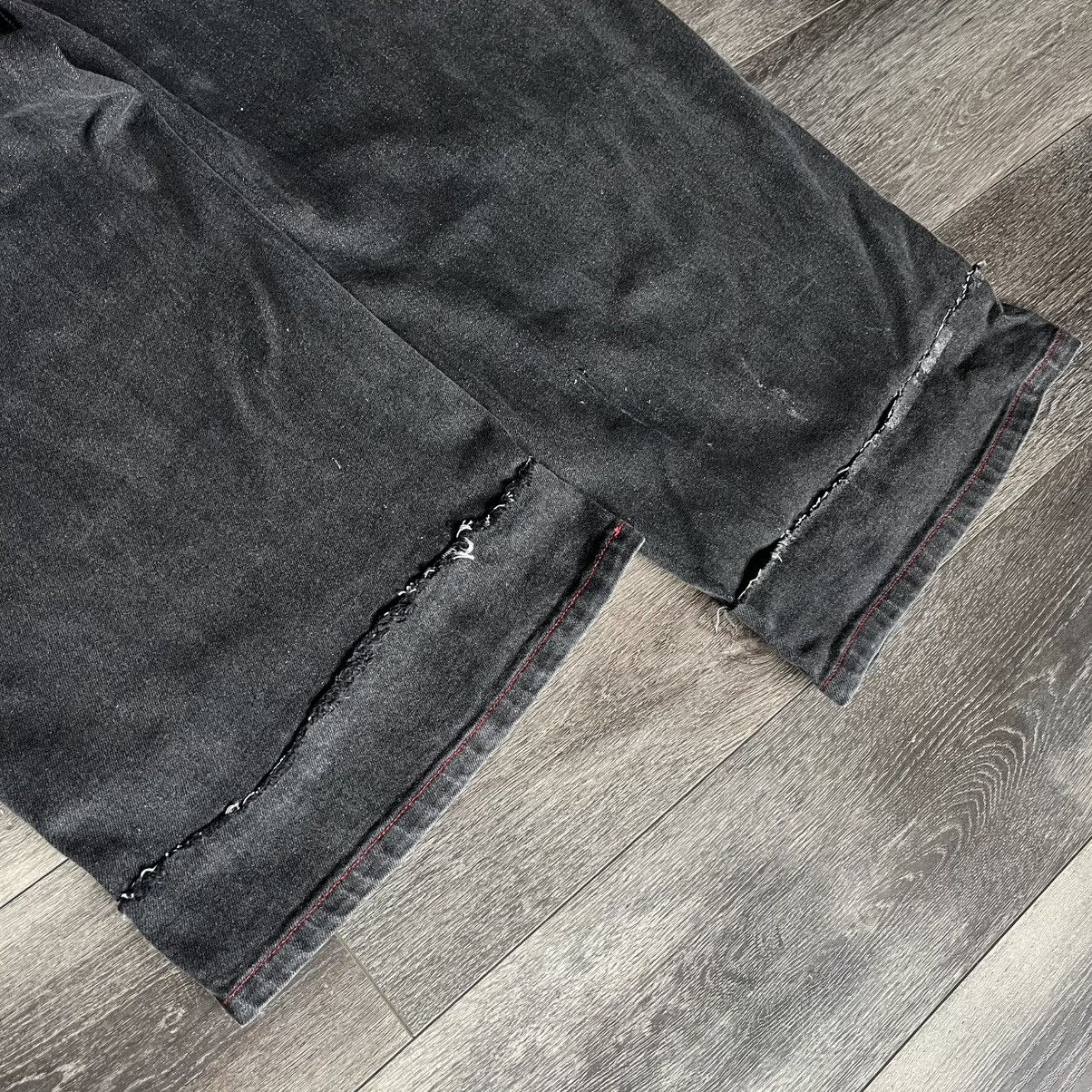 Haunted Starbucks Haunted Starbucks Fuck You Baggy Denim Jeans Red Size Small Size US 33 - 5 Thumbnail