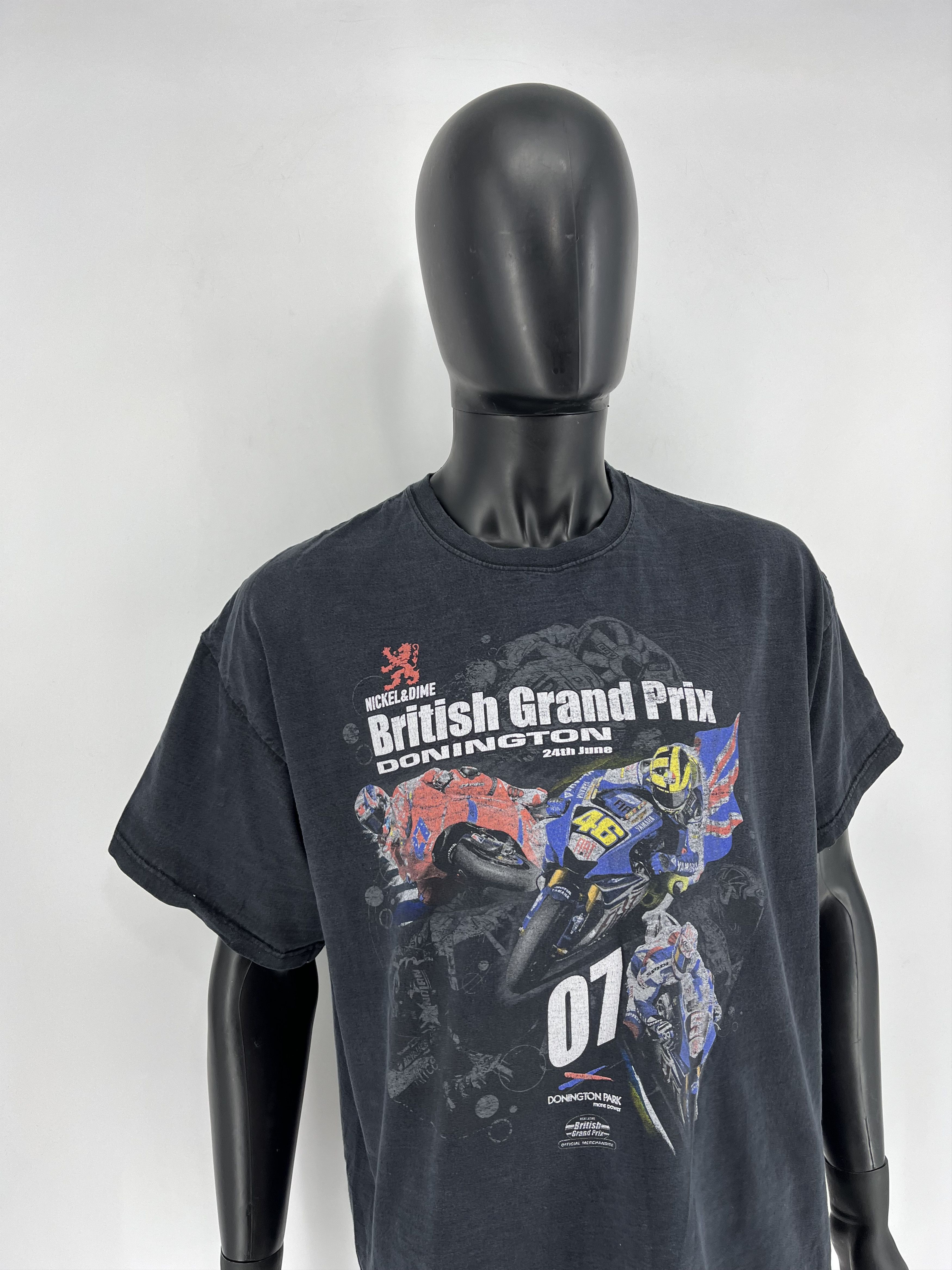Vintage Vintage Y2K Motocycle Moto British Grand Prix Faded Tee Size US XL / EU 56 / 4 - 3 Thumbnail