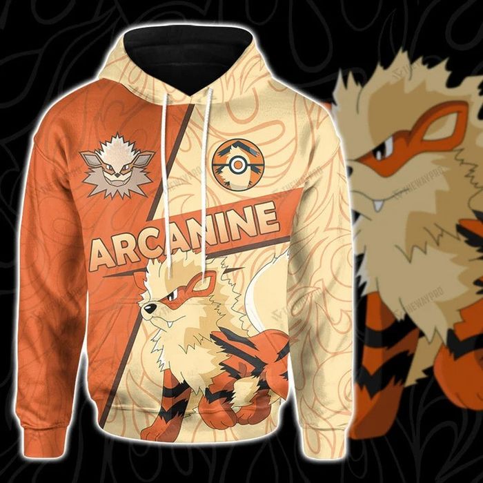 Pokemon PKM Arcanine Custom Hoodie 3D | Grailed