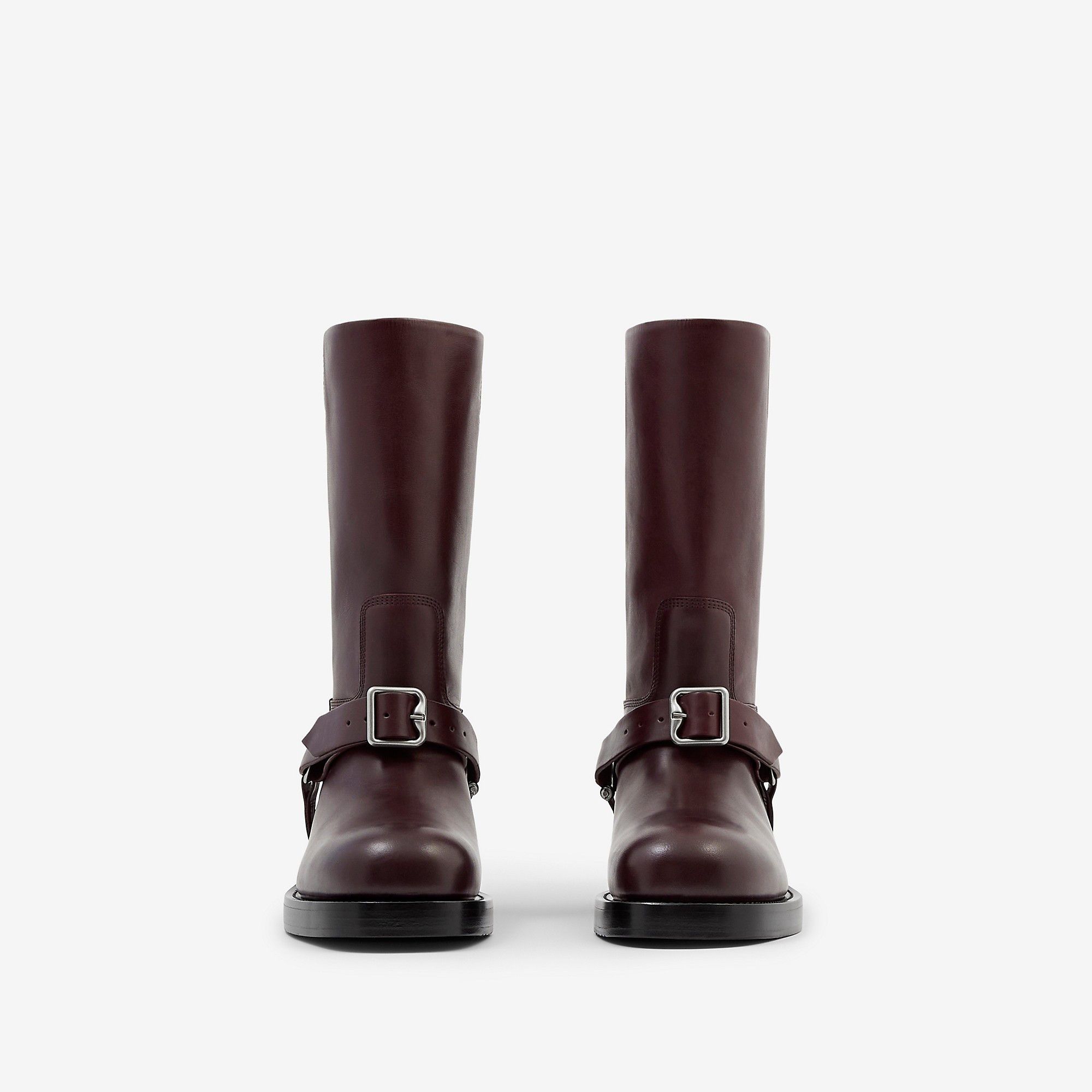Burberry o1w1db10125 Leather Saddle Low Boots in Burgundy Size US 9 / EU 42 - 3 Thumbnail