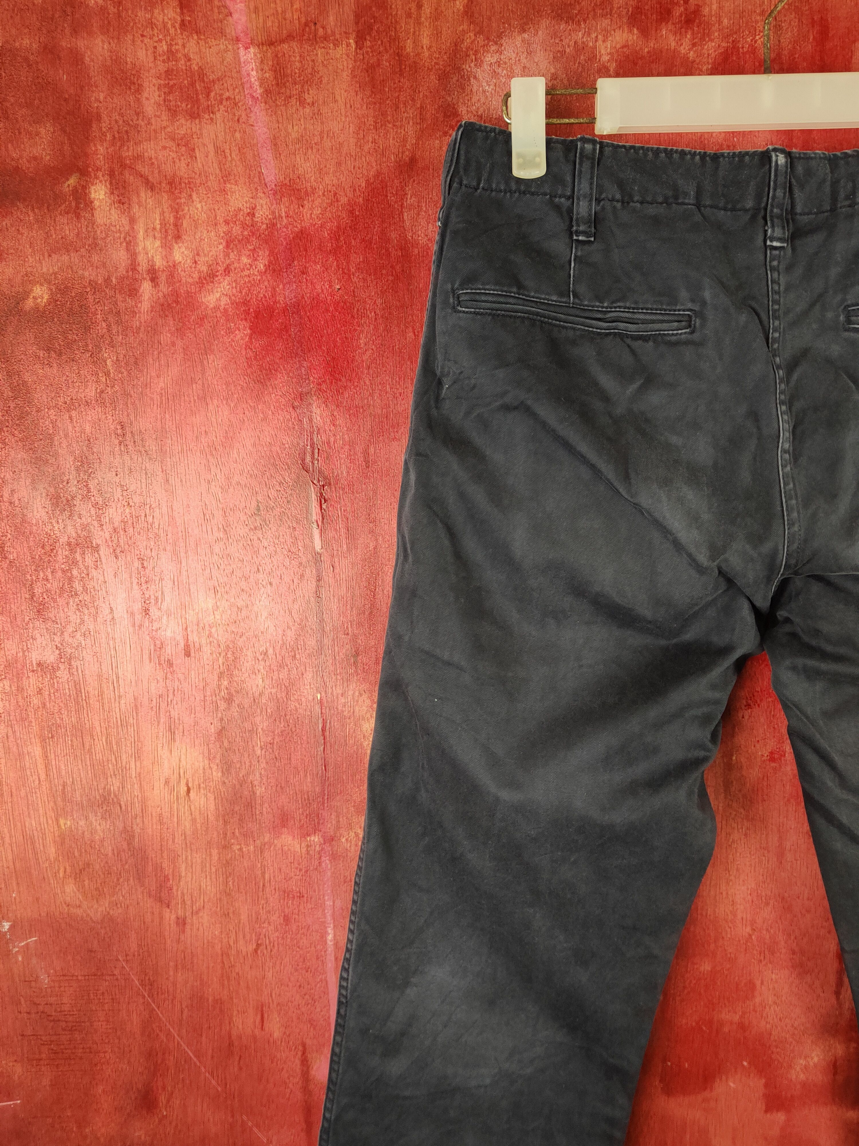 Japanese Brand Uniqlo Dark Blue faded cargo Casual Pants #S1766 Size US 29 - 8 Thumbnail