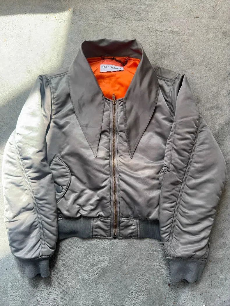 Balenciaga Balenciaga Large Collar Pilot Jacket Cotton Coat Size S / US 4 / IT 40 - 1 Thumbnail