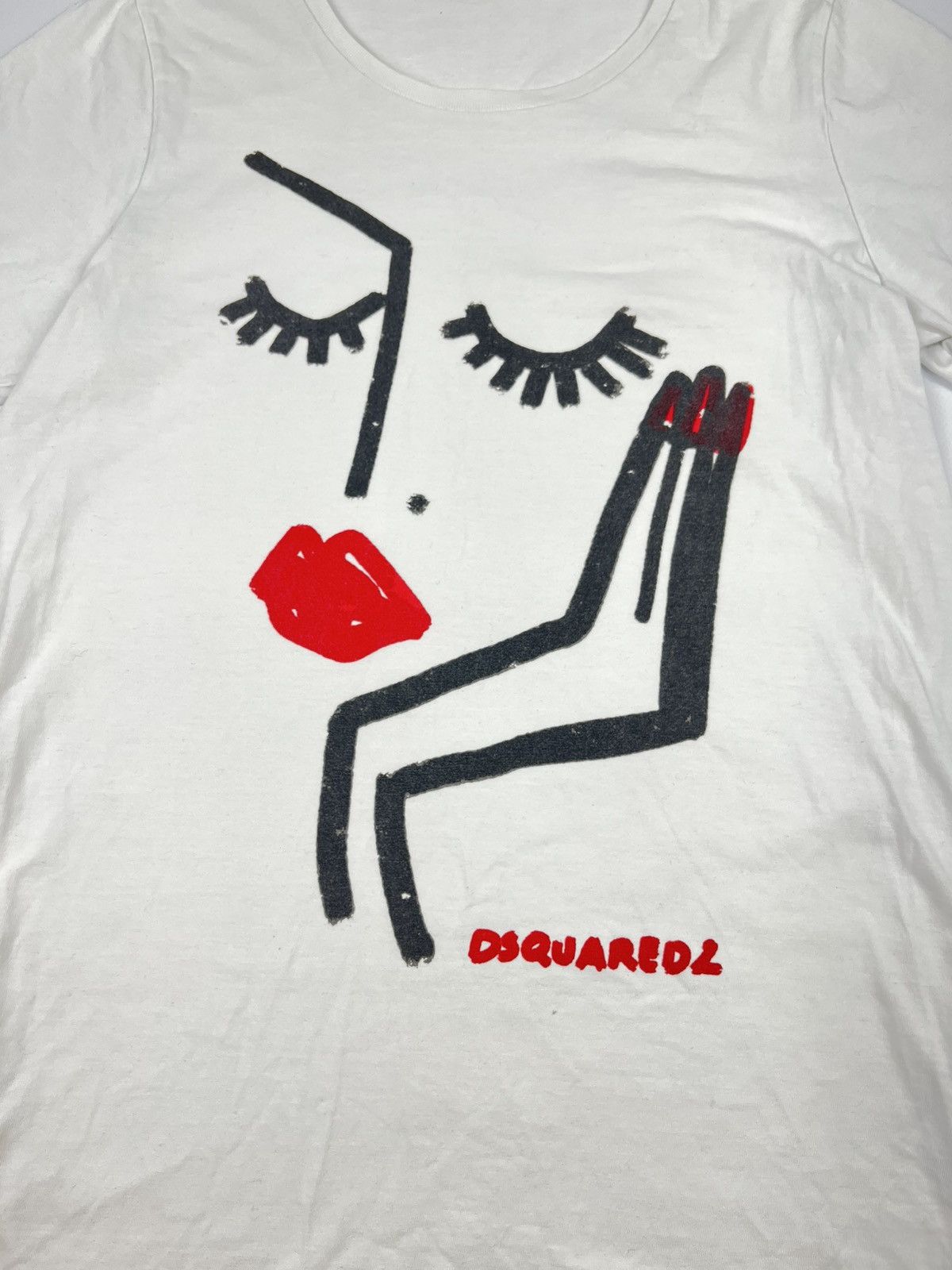 Dsquared2 SS16 Dsquared2 Big Logo Abstract Face Art Print T-Shirt Y2K Size S / US 4 / IT 40 - 3 Thumbnail