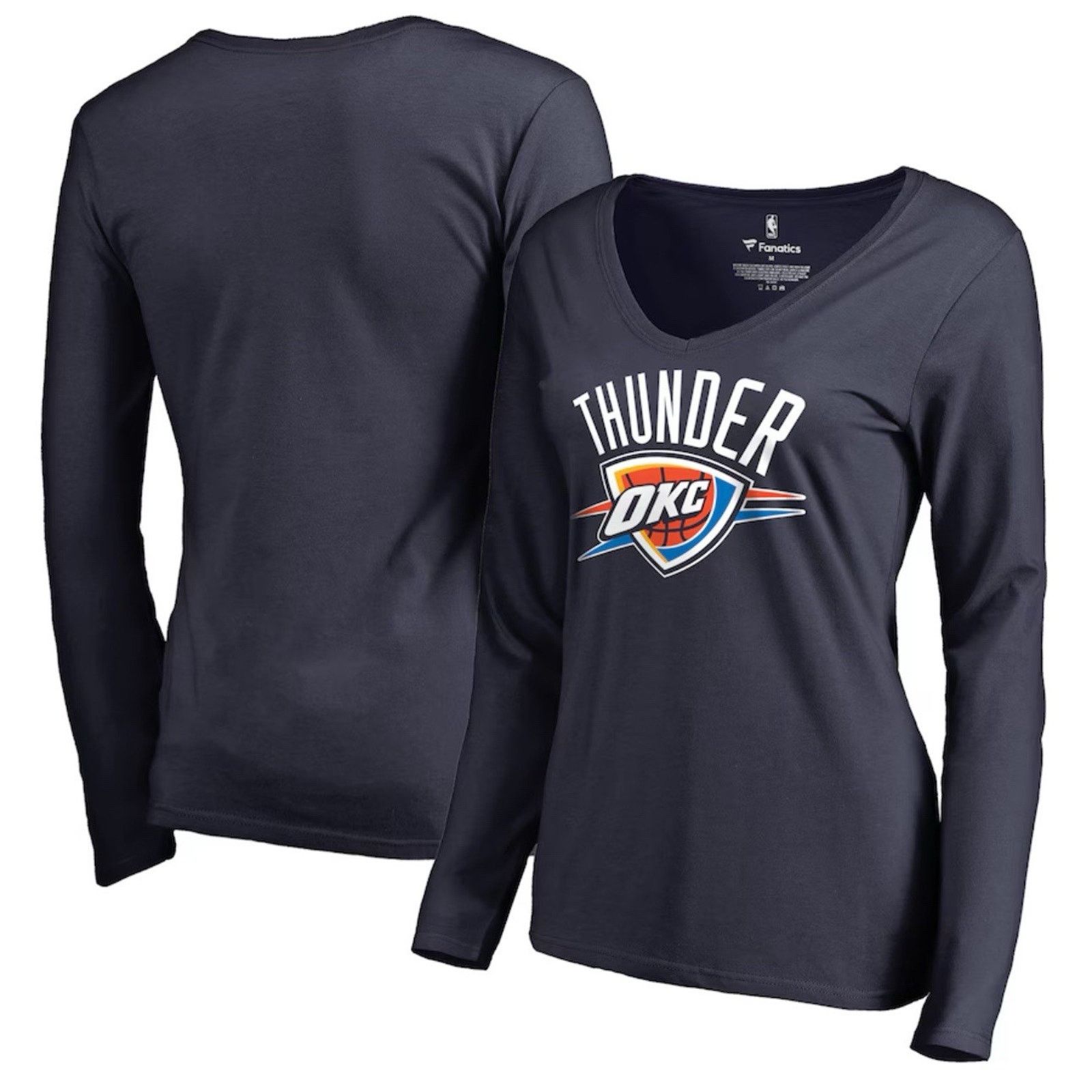 & Other Stories Wmns OklaCity Thunder Prim Logo V-Neck Long Sleeve Shirt SzM Size M / US 6-8 / IT 42-44 - 1 Thumbnail
