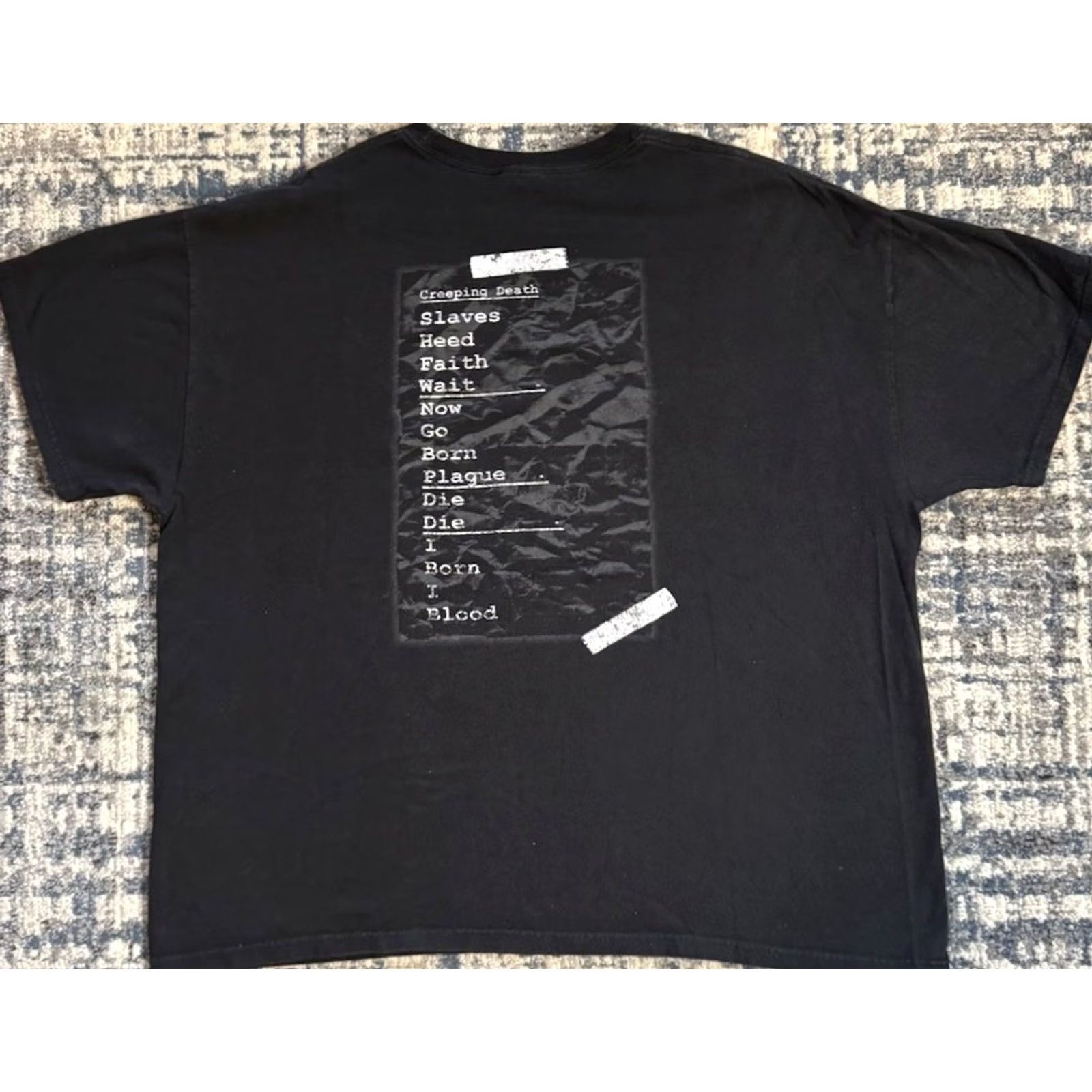 Hanes VINTAGE Metallica Creeping Death Concert T Shirt Sz 2XL Black Hanes 2000s Men Short Sleeve Crew Neck Graphic Print Band Music T-Shirt Double-Sided Size US XXL / EU 58 / 5 - 4 Thumbnail