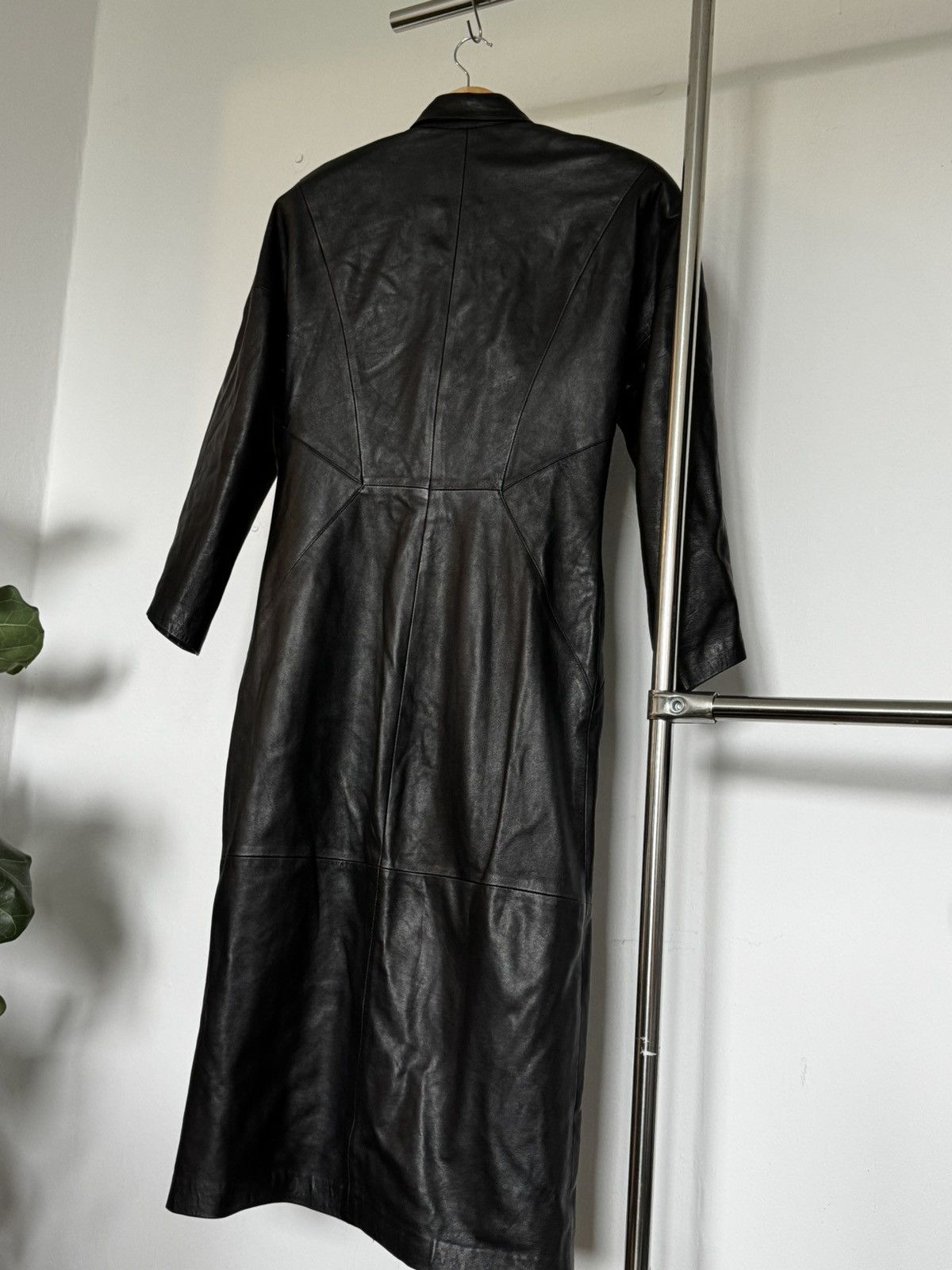 Other Long Vintage Leather Coat Size S / US 4 / IT 40 - 4 Thumbnail