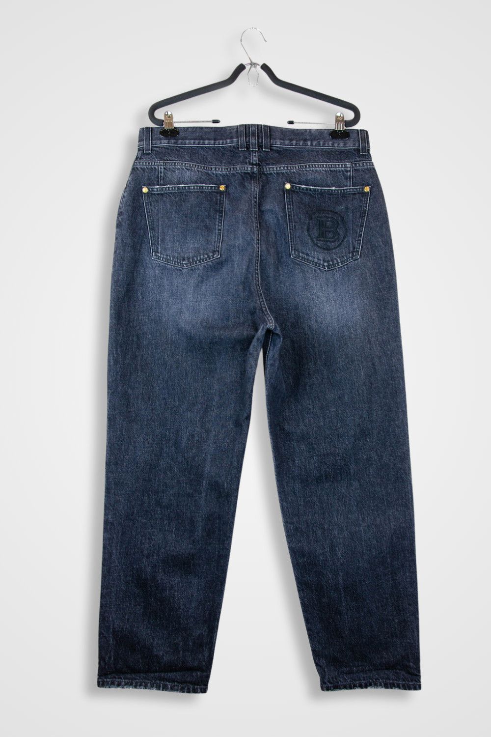Balmain Balmain Carrot Fit Jeans Logo Pocket Dark Blue - Size IT44 Size 30" / US 8 / IT 44 - 1 Thumbnail