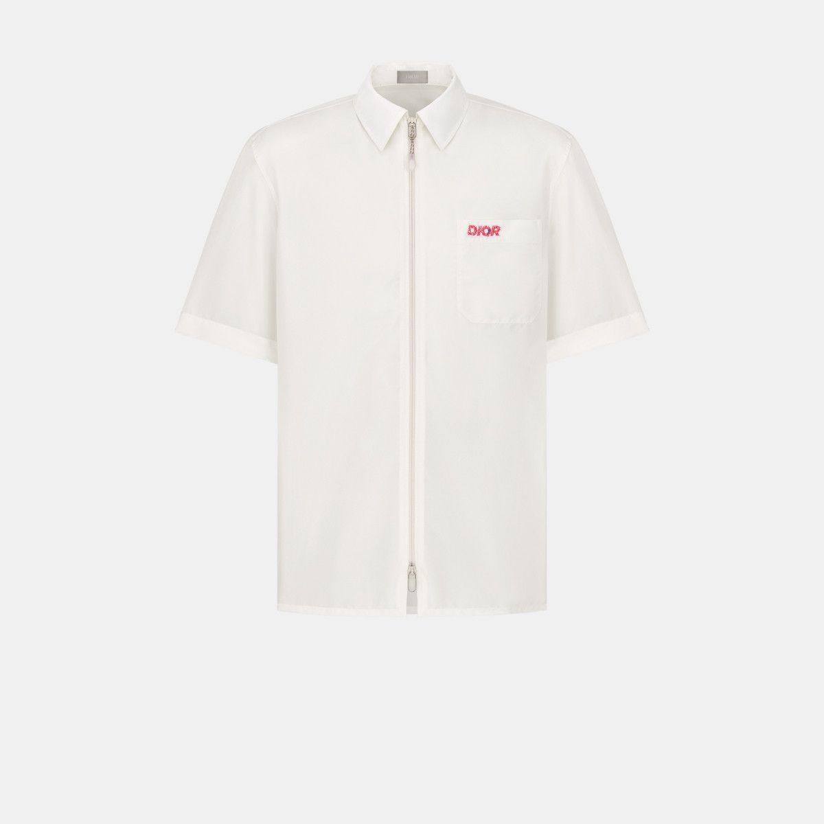 Dior o1bcso1str0226 Short-Sleeved Zipped Shirt in White Size US S / EU 44-46 / 1 - 1 Thumbnail