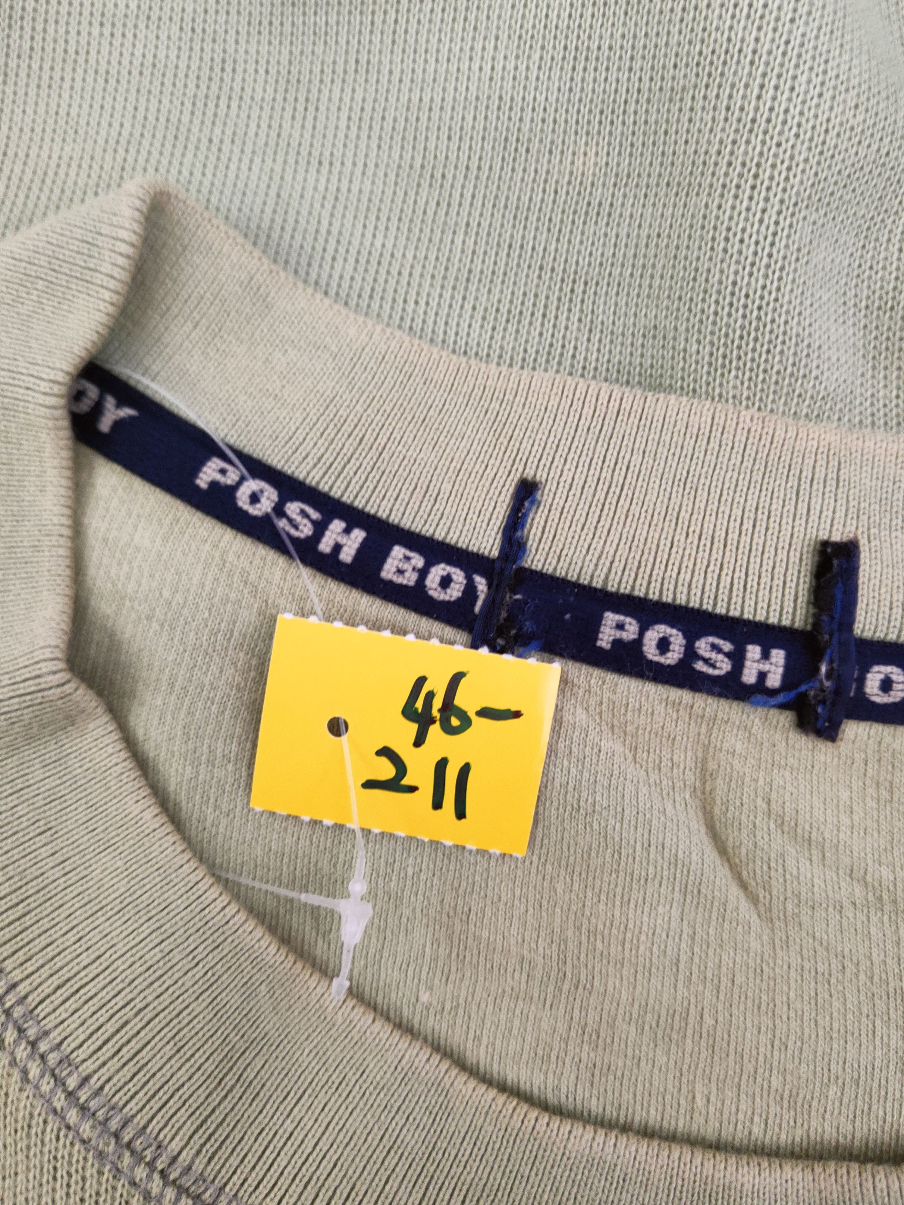 Japanese Brand DL Posh Boy Light Green Knitwear Sweatshirts #46-211 Size US L / EU 52-54 / 3 - 14 Thumbnail