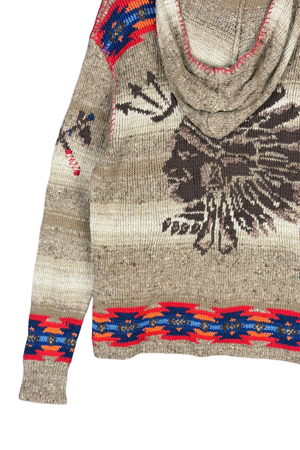 Polo Ralph Lauren Polo Ralph Lauren FW03 Southwestern Hand Knit Chief Hoodie Size US M / EU 48-50 / 2 - 8 Thumbnail