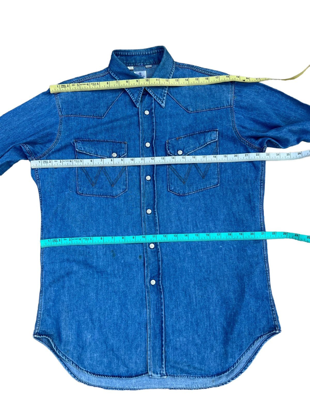 Vintage Vintage 90s Wrangler Blue Bell Lot 27MW Western Denim Shirt Size US M / EU 48-50 / 2 - 3 Thumbnail