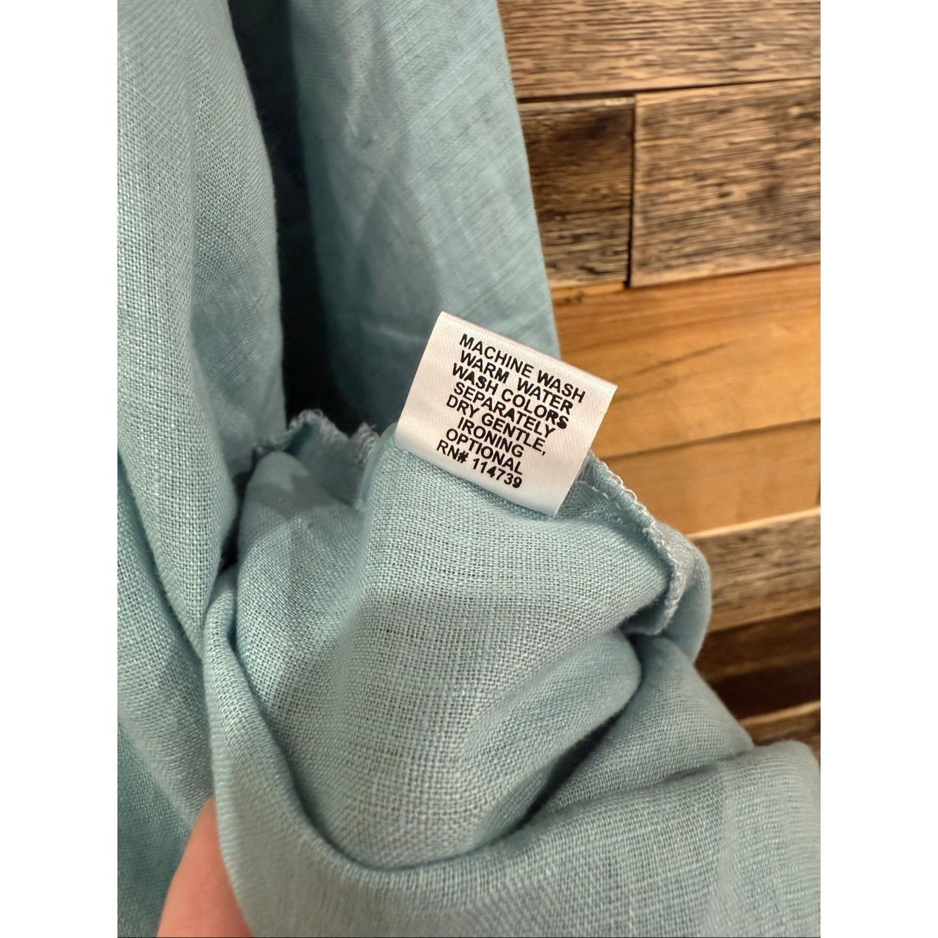 FLAX Flax linen blue button front shirt relaxed fit boho size medium Size M / US 6-8 / IT 42-44 - 5 Thumbnail