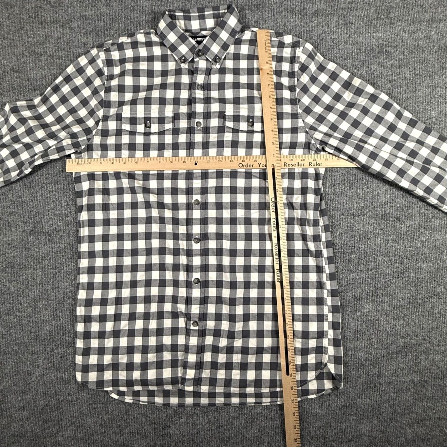 Lands' End Lands' End Shirt Mens MT Buffalo Plaid Button-Down Long Sleeve Casual Comfort Cotton Spandex Button-Up Mens Size US M / EU 48-50 / 2 - 4 Thumbnail
