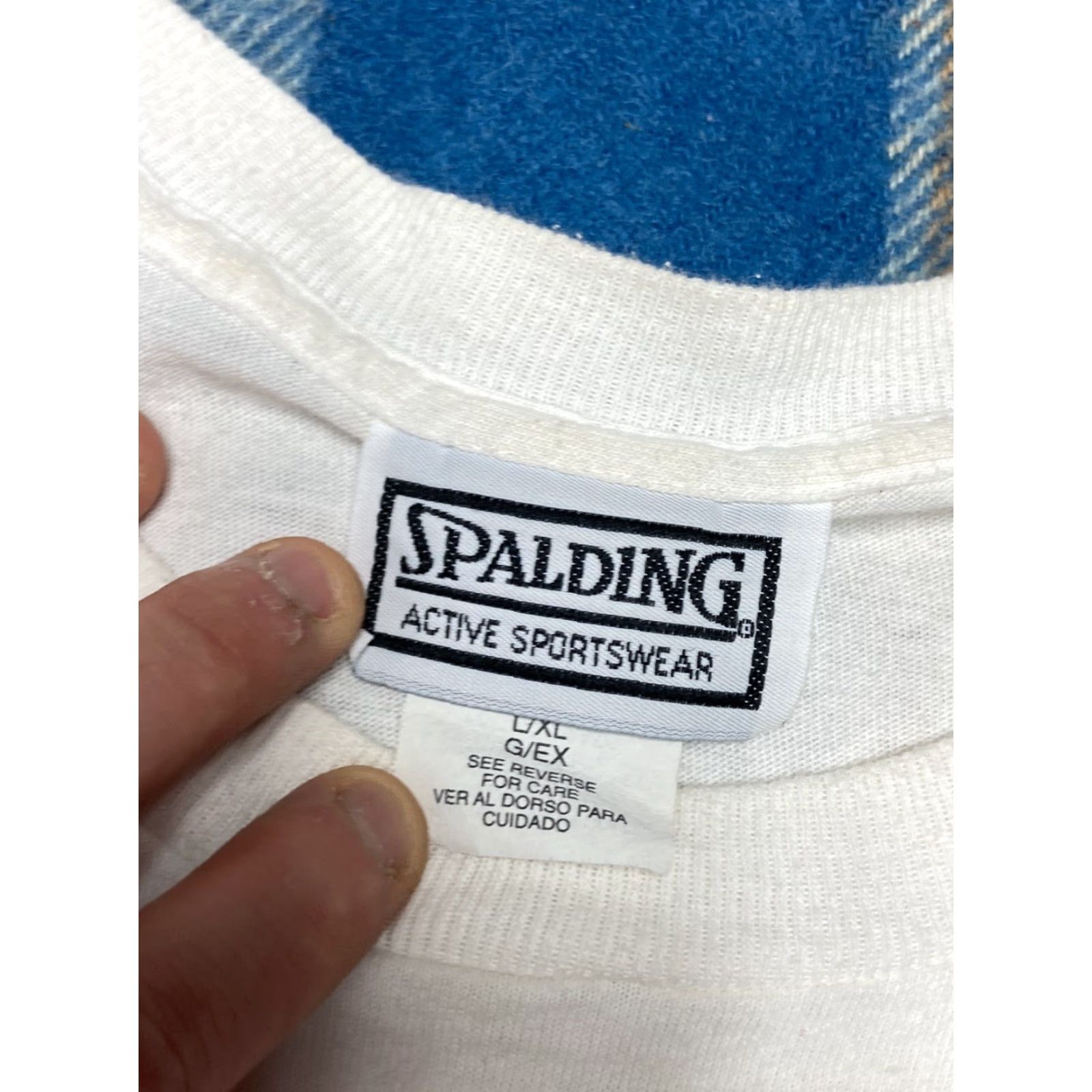 Spalding VINTAGE 90s Spalding Sportswear T-Shirt XXL White Neon - Single Stitch Mens XL 90s Theme Size US XL / EU 56 / 4 - 7 Thumbnail