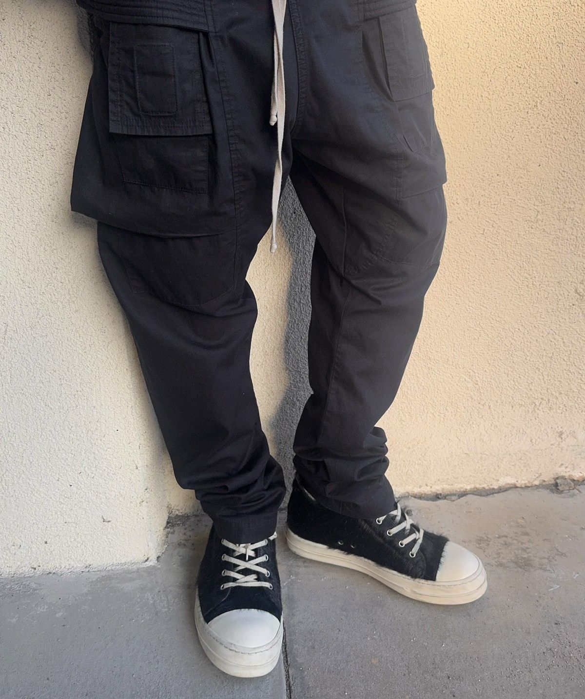Rick Owens Rick Owens Mainline ‘Pony Hair’ Ramones Low Size US 12 / EU 45 - 3 Thumbnail