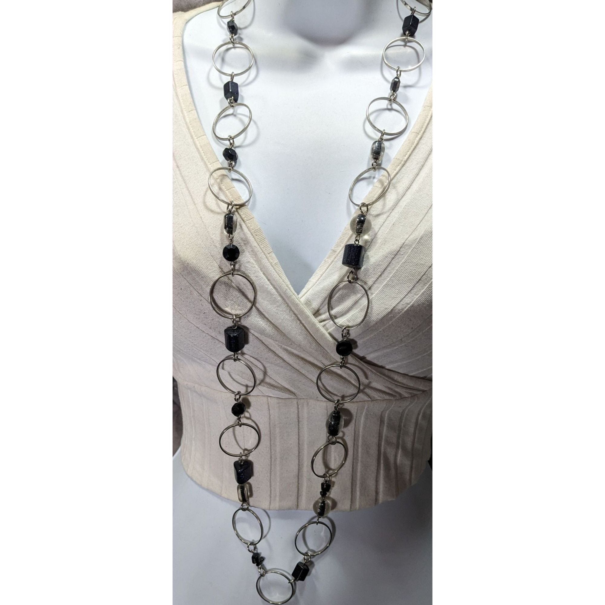 Other Lia Sophia Moondust Midnight Blue Sparkle Beaded Necklace Wi Size ONE SIZE - 2 Thumbnail