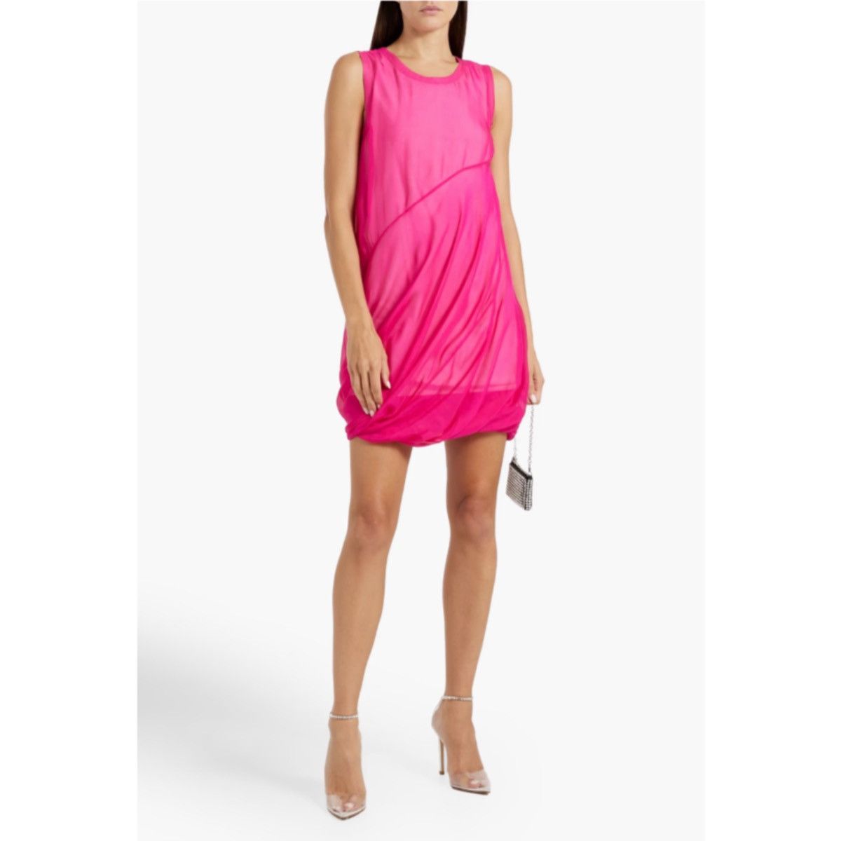 Helmut Lang Helmut Lang New Nova Print Ruched Jersey Dress Size P | Grailed