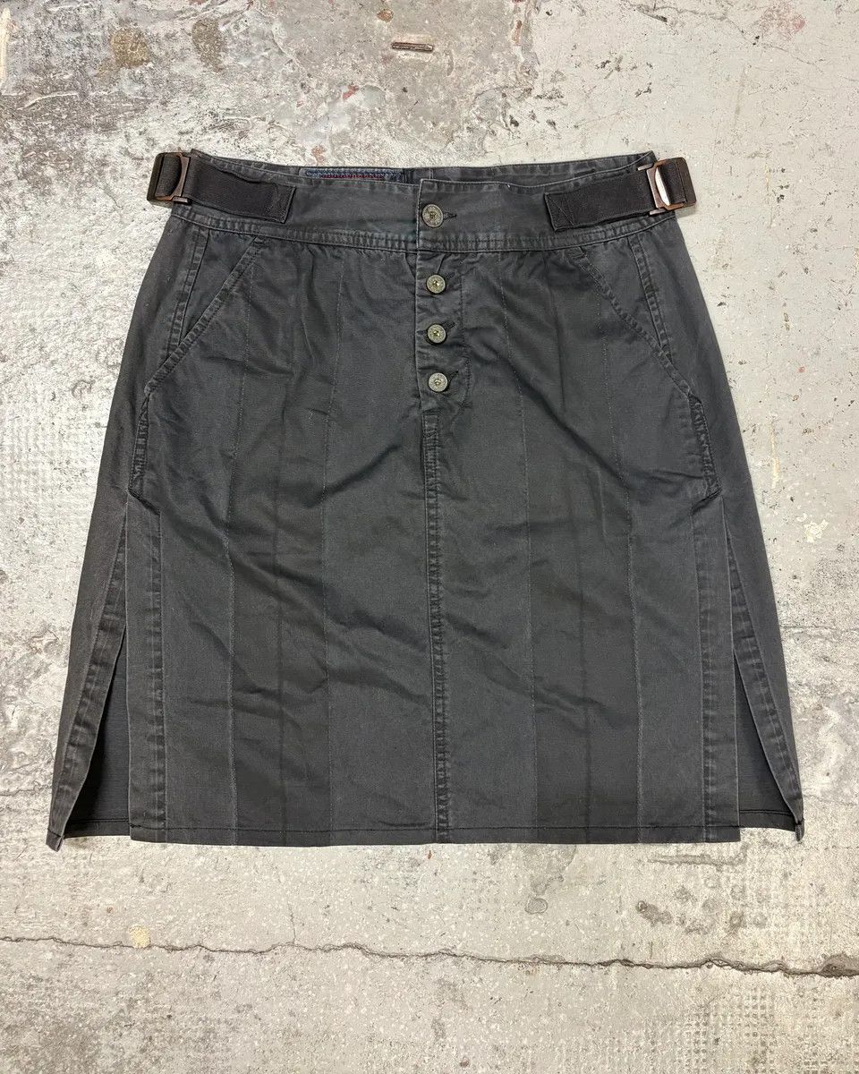 Designer × Marithe + Francois Girbaud × Vintage 2000s Marithé + François Girbaud Olive Green Strapped Waist Skirt Size 25" / US 0 / IT 36 - 1 Thumbnail