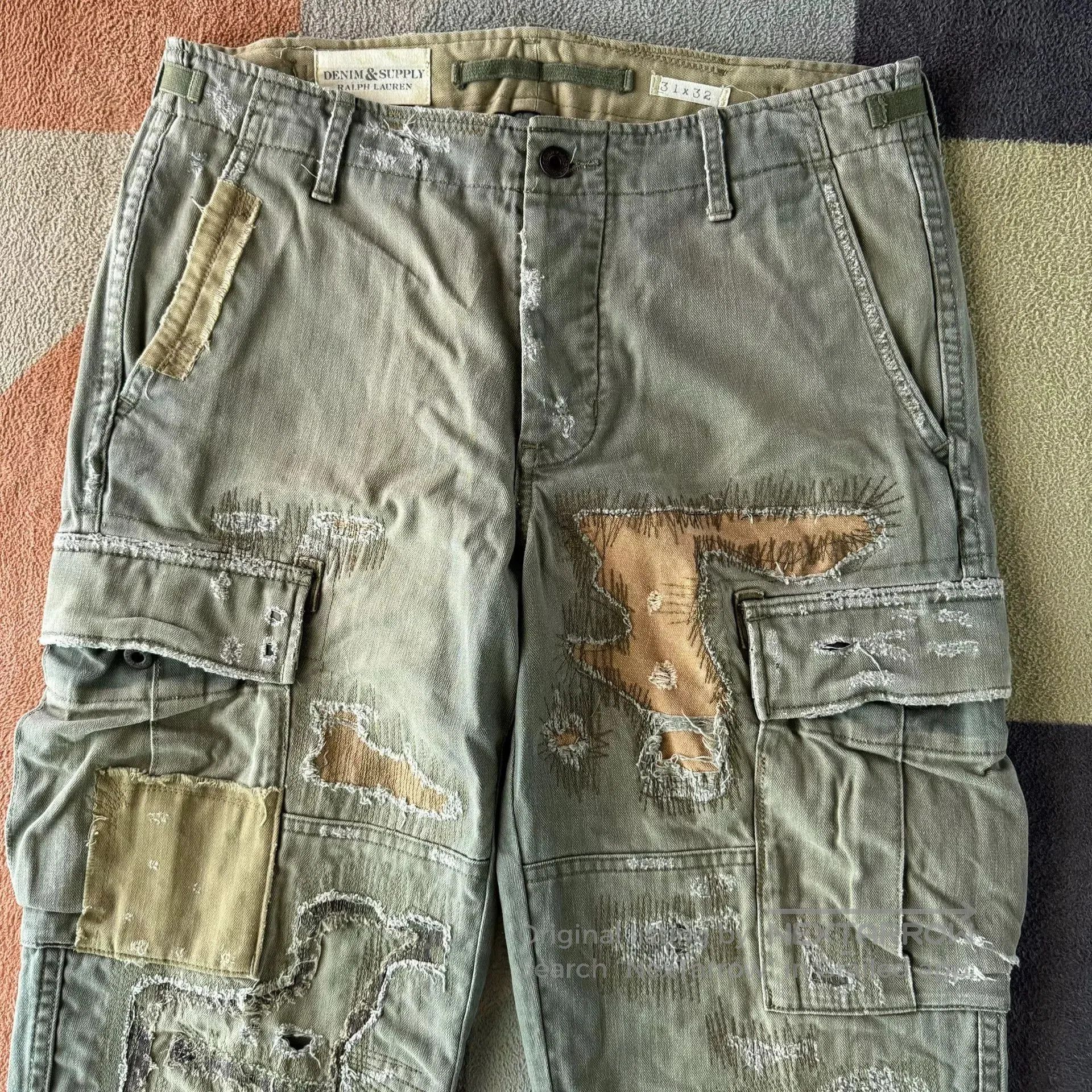 Denim & Supply Ralph Lauren Ralph Lauren Denim Supply Patch Cargo Pants. Size US 31 - 2 Thumbnail