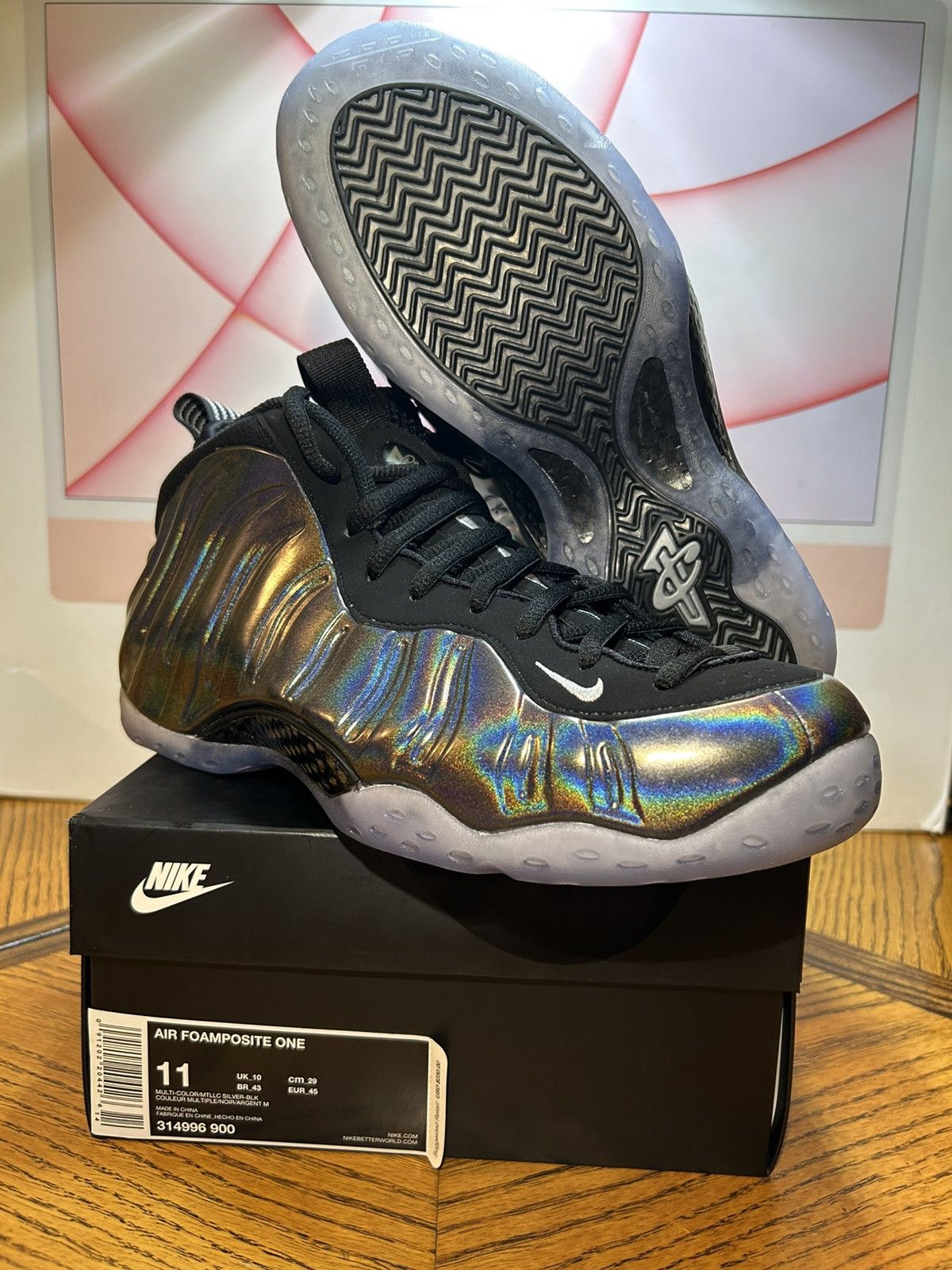 Nike Size 11 - Nike Air Foamposite One Hologram 2015 NEW Size US 11 / EU 44 - 1 Thumbnail