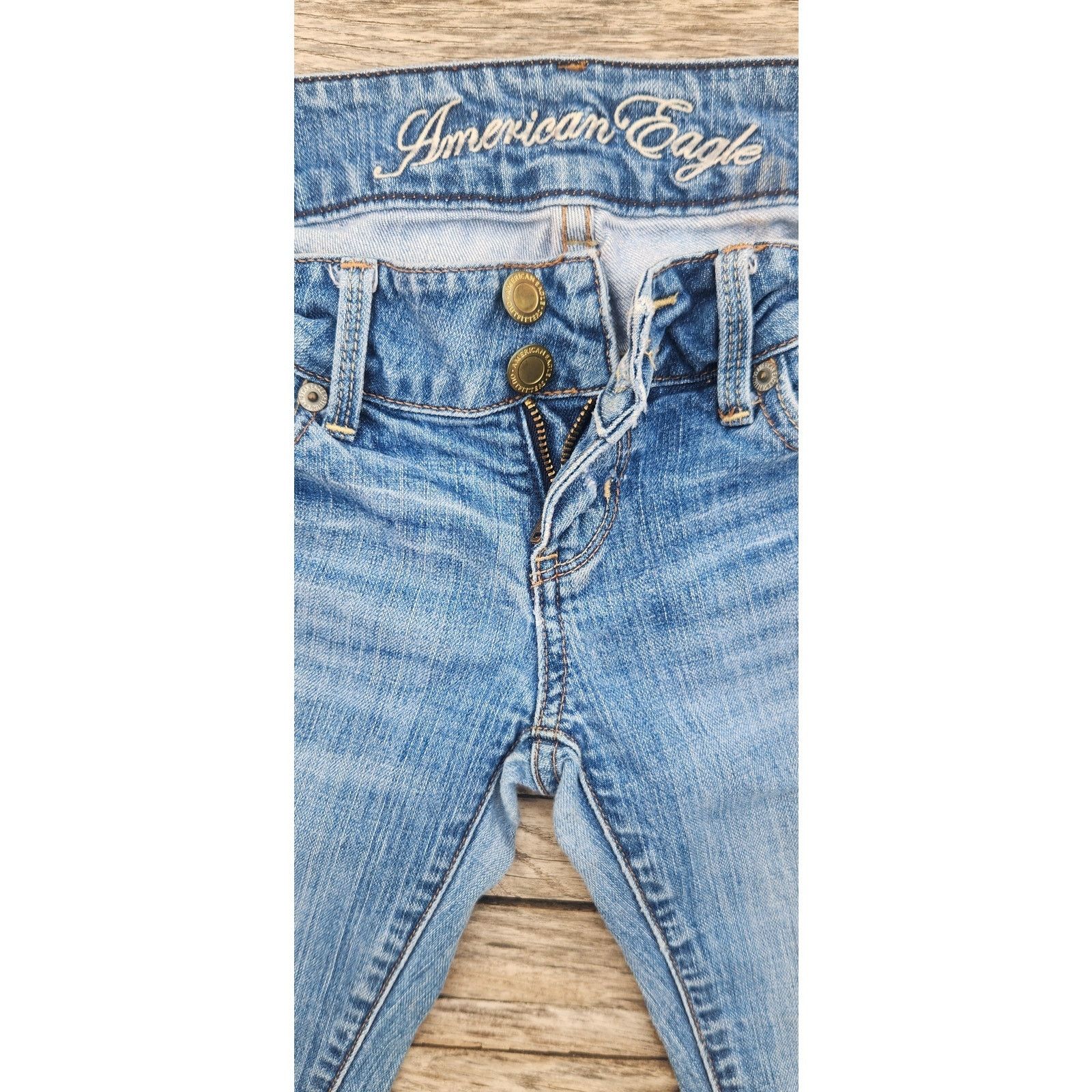 American Eagle Outfitters American Eagle Jean Capris Size 0 Streetwear Y2K low rise Size 25" / US 0 / IT 36 - 2 Thumbnail