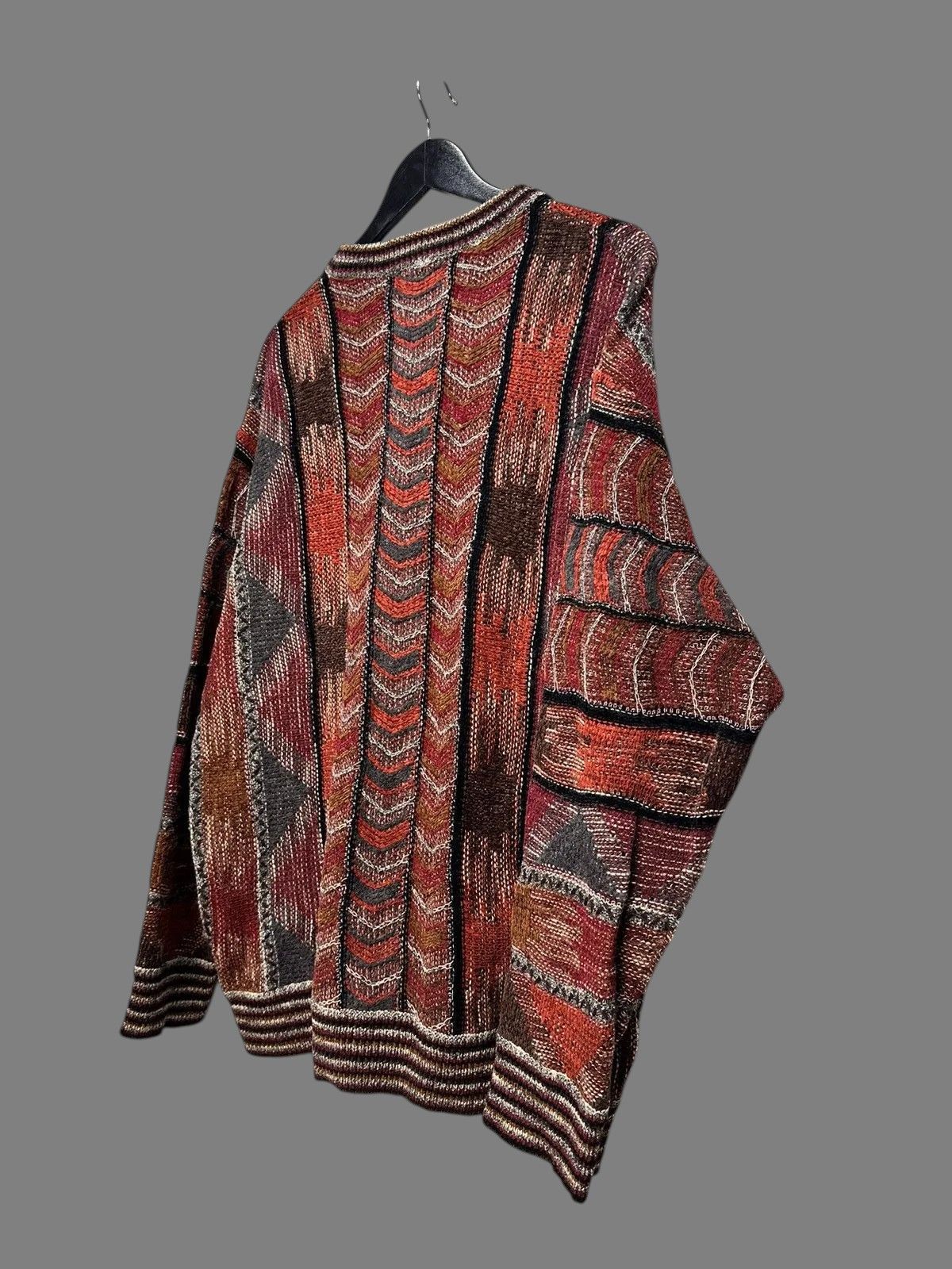 Raf Simons Vintage RAF Simons style Diesel Y2k Red Knit Sweater Wool Size US L / EU 52-54 / 3 - 14 Thumbnail