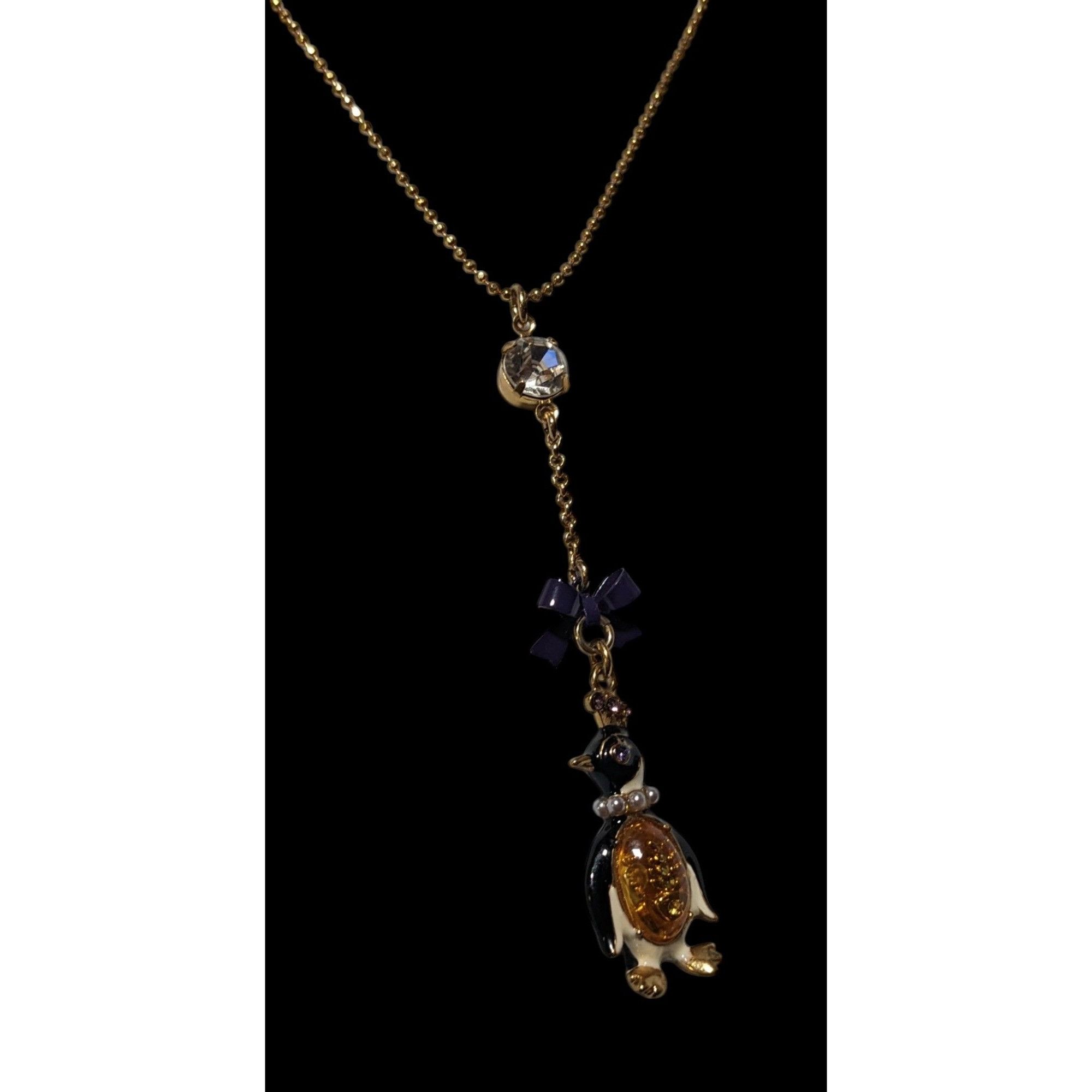 Betsey Johnson Betsey Johnson Faux Pearl Rhinestone Fish Bone Belly Penguin Size ONE SIZE - 4 Thumbnail