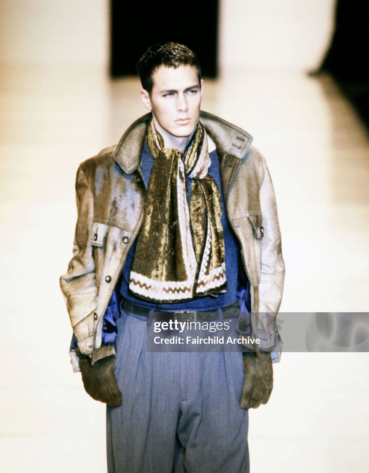 Giorgio Armani Calf Hair Leather Jacket FW1998 Size US M / EU 48-50 / 2 - 7 Thumbnail