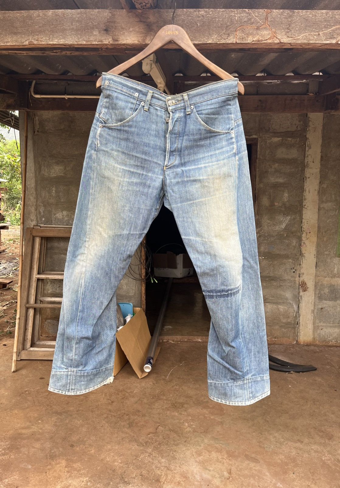 Vintage Thrashed faded Levi's Engineered grunge Distressed Size US 33 - 1 Thumbnail