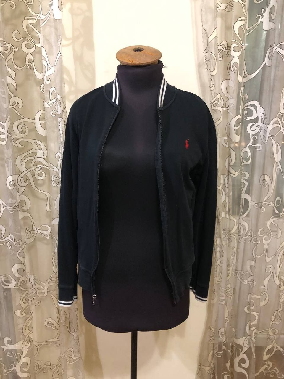 Polo Ralph Lauren Polo Ralph Lauren Full Zip Cotton Track Jacket Black Size S / US 4 / IT 40 - 1 Thumbnail