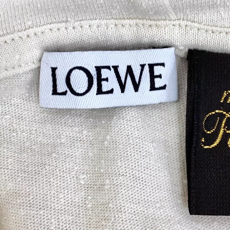 Loewe Loewe White letter printed cotton hooded drawstring long s Size S / US 4 / IT 40 - 5 Thumbnail