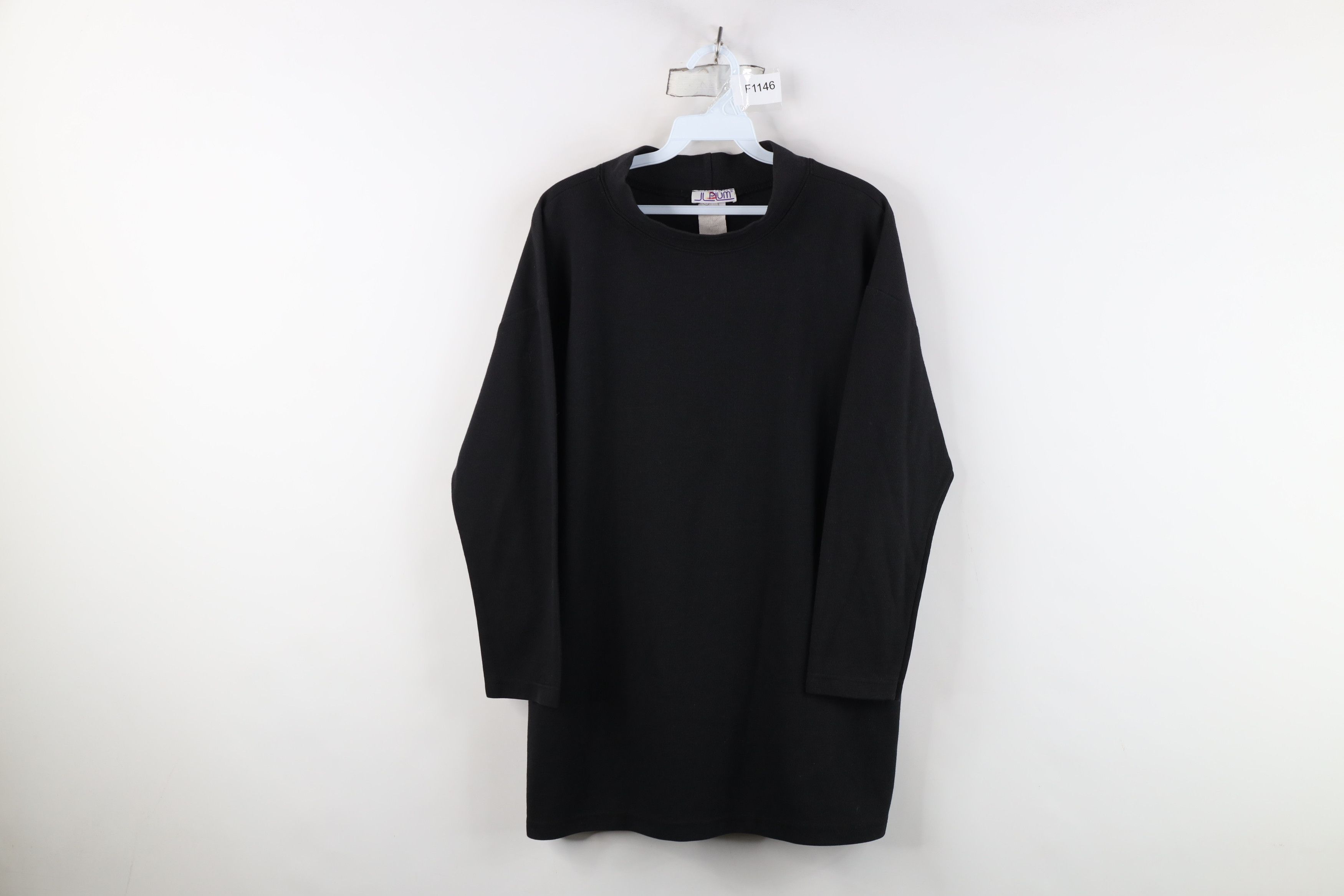 Vintage Vintage 90s Streetwear Ribbed Knit Mock Neck T-Shirt USA Size XL / US 12-14 / IT 48-50 - 1 Thumbnail