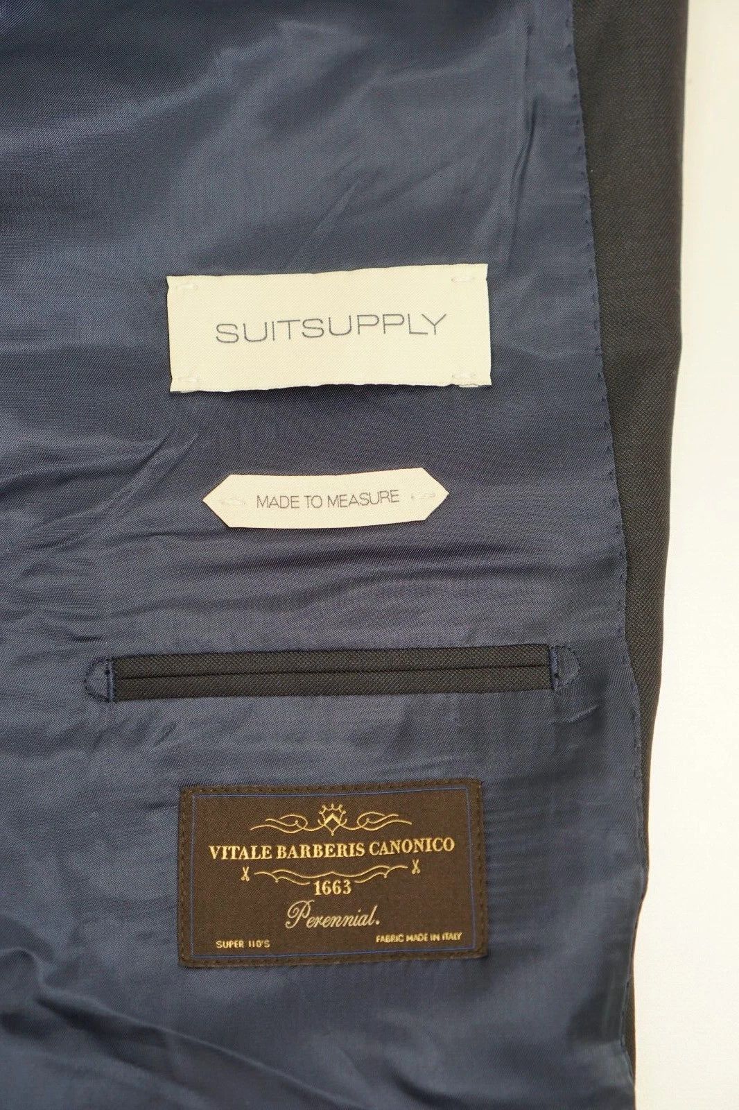 Suitsupply Men Suitsupply 3 Piece Suit Lazio Navy Blue Measure UK/US56S Size 54L - 5 Thumbnail