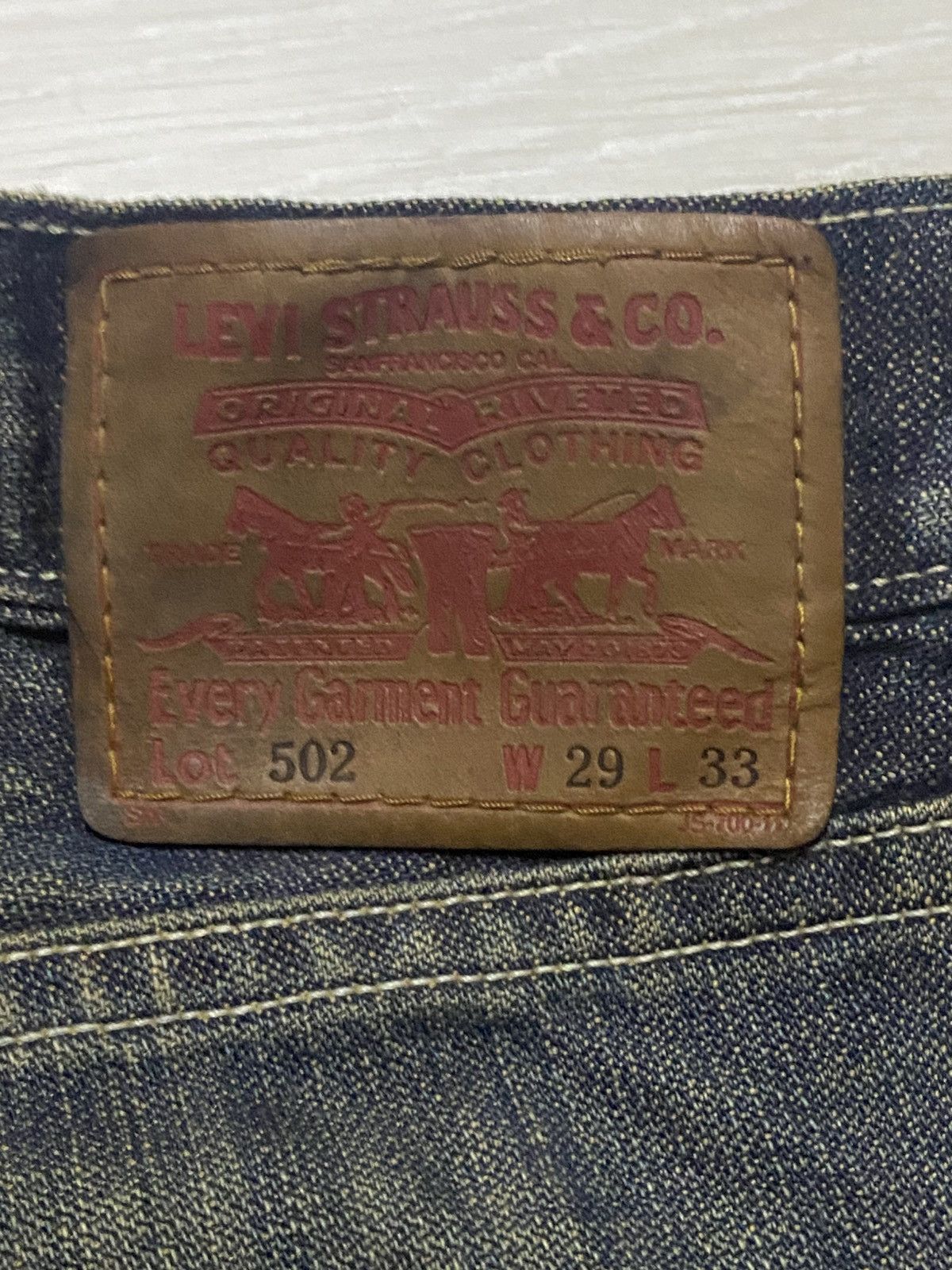 Levi's Vintage Levis 502 Mud Wash Distressed Jeans Size US 28 / EU 44 - 10 Thumbnail