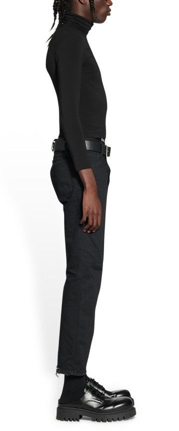 Balenciaga o1mt1gz1224 Slim Fit Pants in Black Size US 29 - 4 Thumbnail