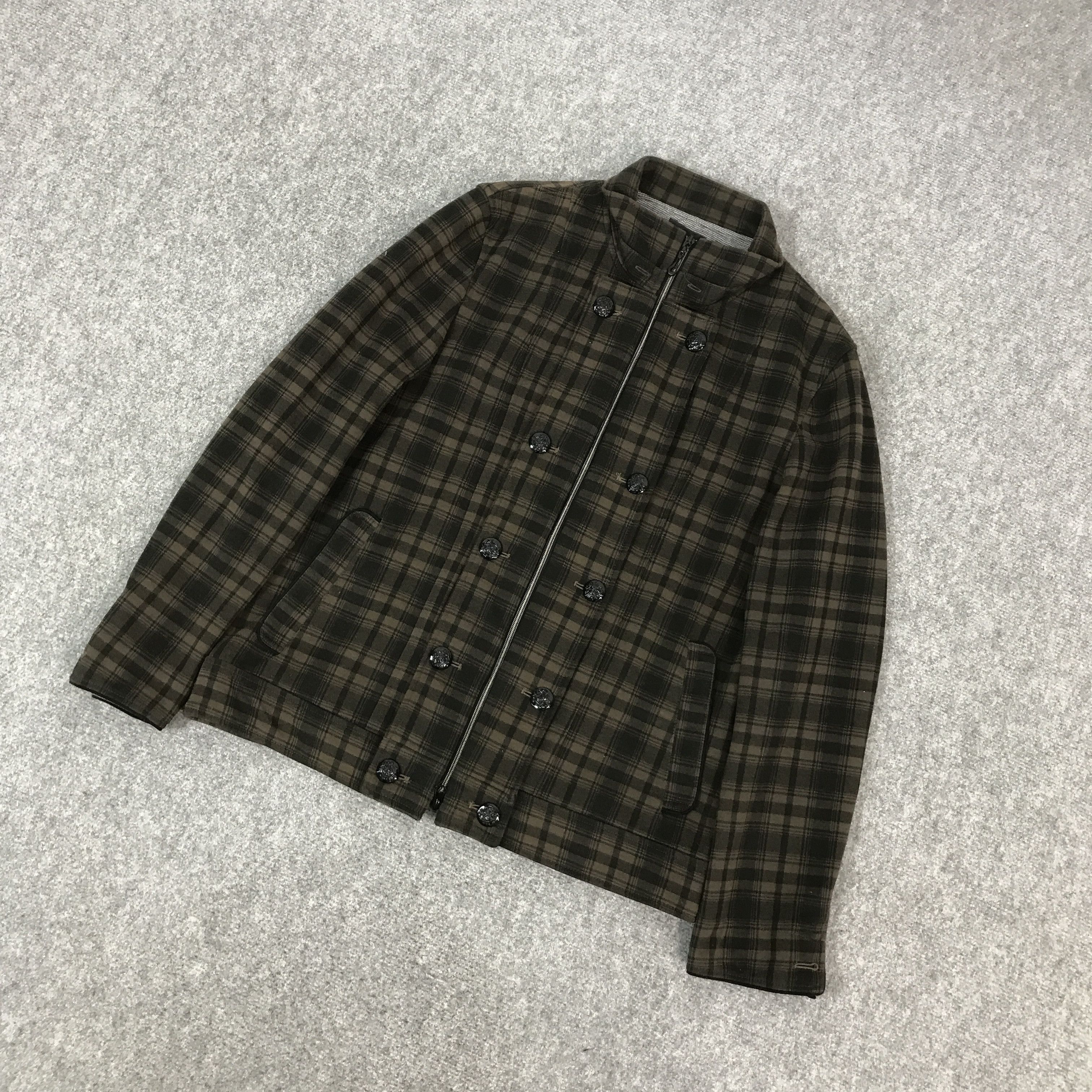Japanese Brand MALE.CO TARTAN DESIGN ZIPPER JACKET Size US L / EU 52-54 / 3 - 5 Thumbnail