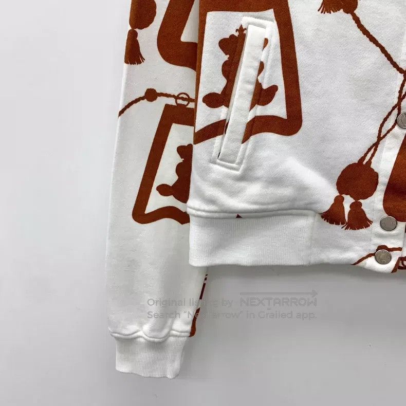 Hermes Hermes White Lantern Print Cotton Single Button Long Sleev Size XS / US 0-2 / IT 36-38 - 4 Thumbnail